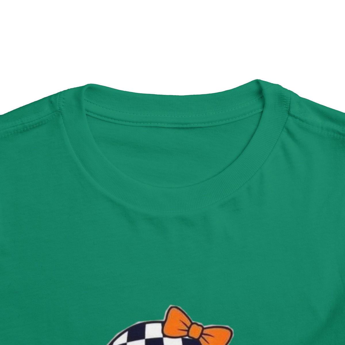 Checkerboard Ghost Toddler Tee — Cute Halloween Bubblegum Design