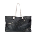 Black Sparkle Lip Print Weekender Bag — Glitter Kiss Travel Tote