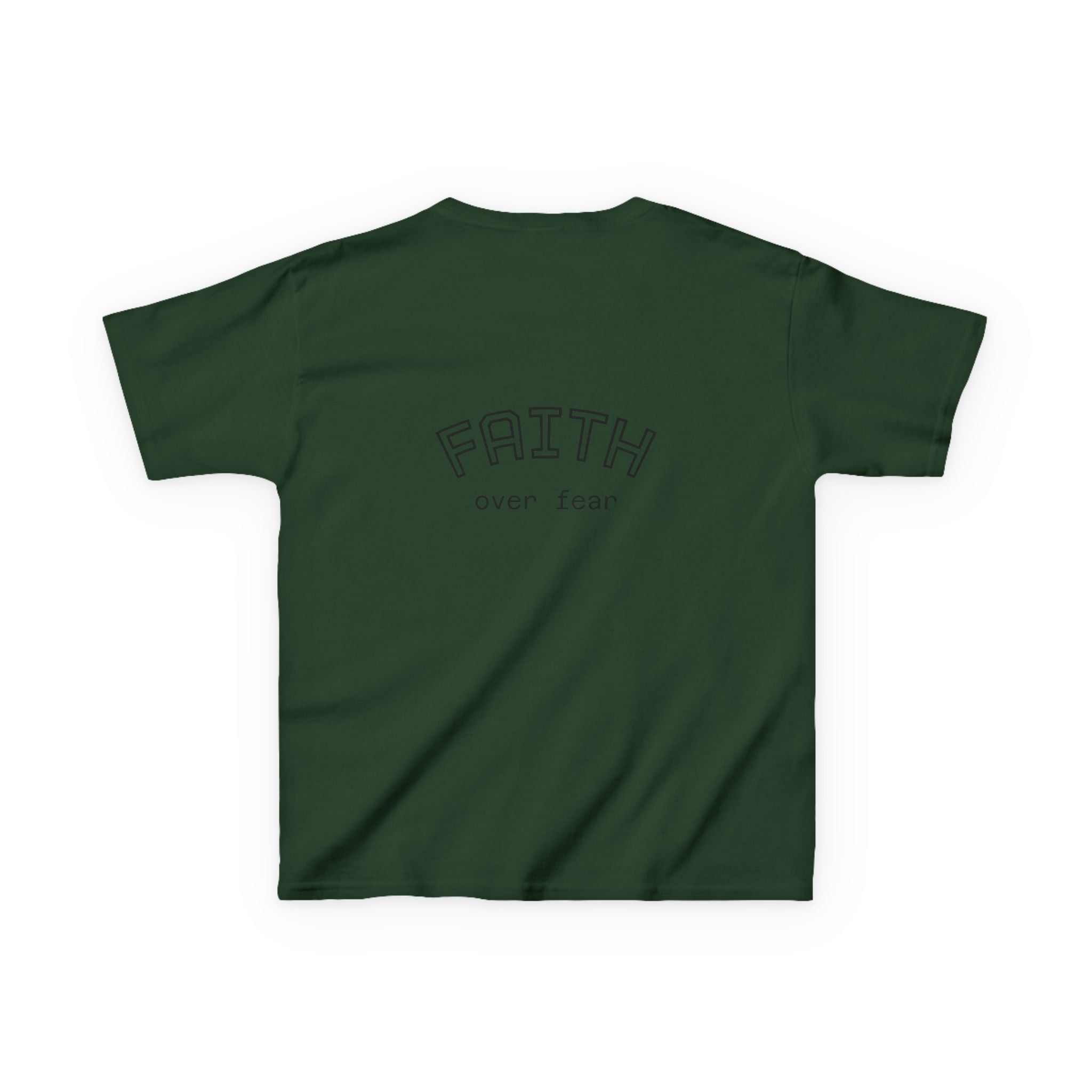 Faith Over Fear Kids T-Shirt | Christian Typography Tee