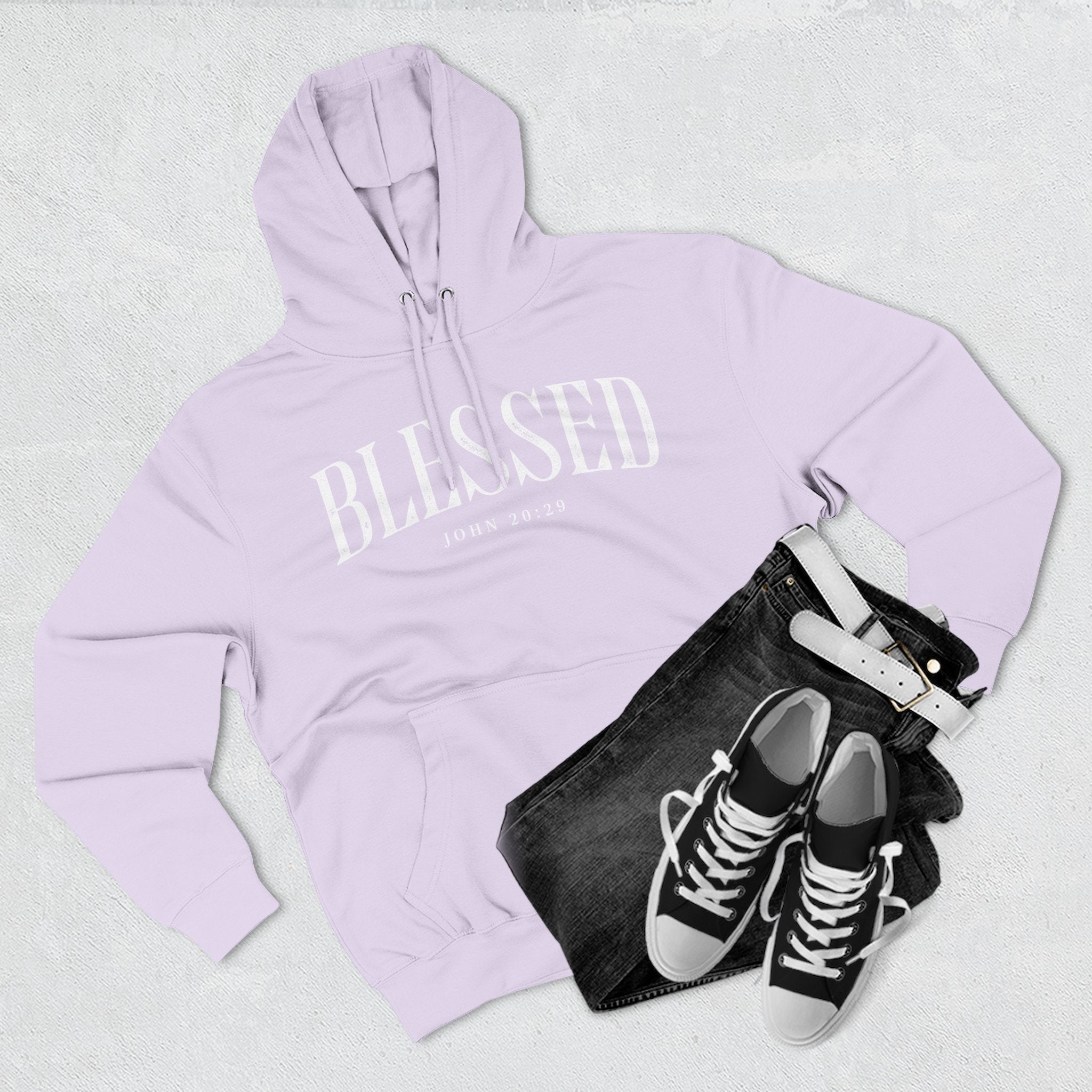 Blessed Fleece Hoodie — Cozy "BLESSED" Pullover for Faith & Everyday Comfort