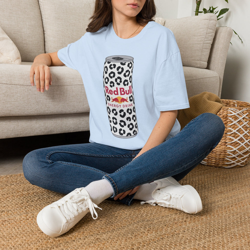 Red Bull Leopard Can T‑Shirt — Retro Energy Drink Graphic Tee