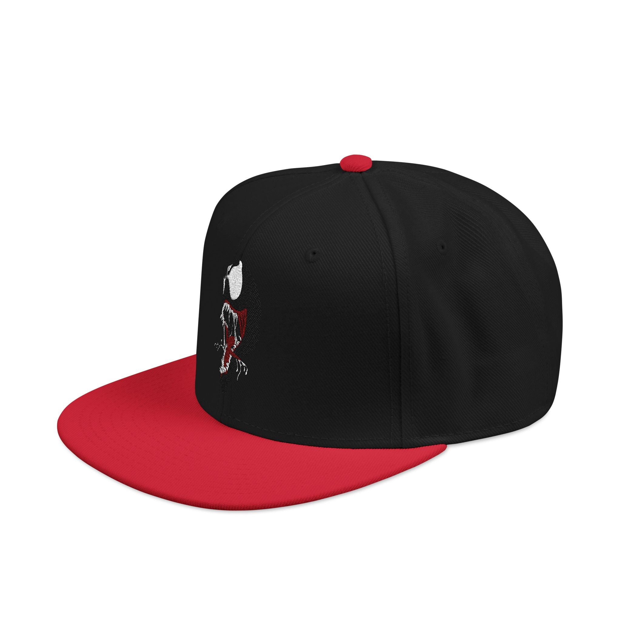 Embroidered Skull & Roses Snapback Hat — Gothic Streetwear Cap