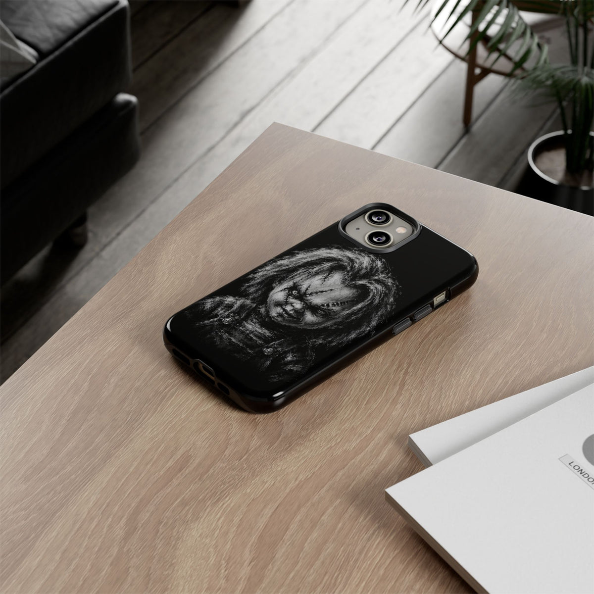 Horror Doll Phone Case - Chucky-Inspired Creepy Portrait Tough Case