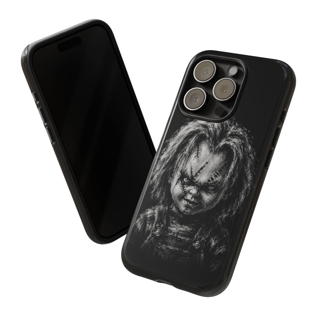 Horror Doll Phone Case - Chucky-Inspired Creepy Portrait Tough Case