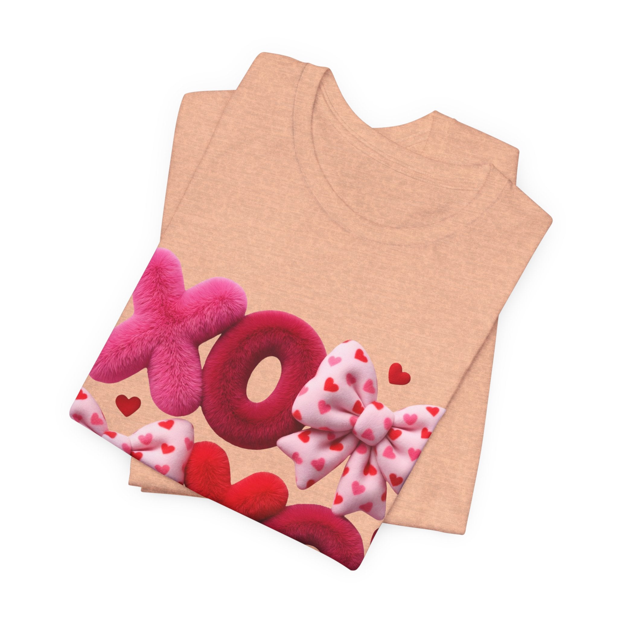 XOXO Bow Hearts T-Shirt | Love Scribble Back Tee