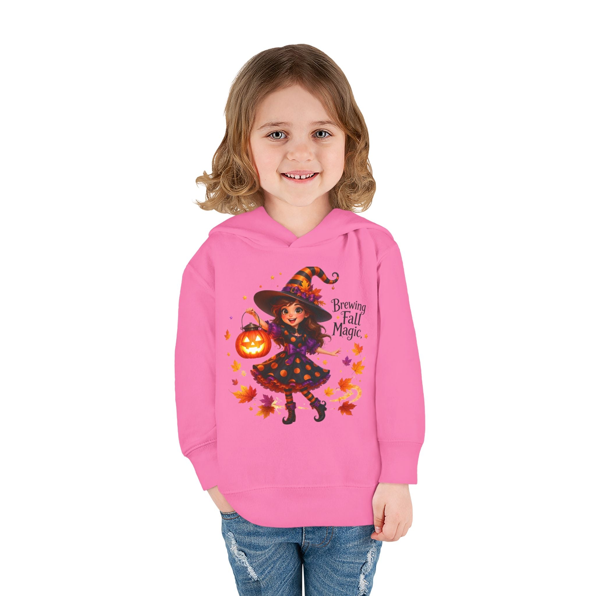 Toddler Hoodie — "Brewing Fall Magic" Halloween Witch Pullover