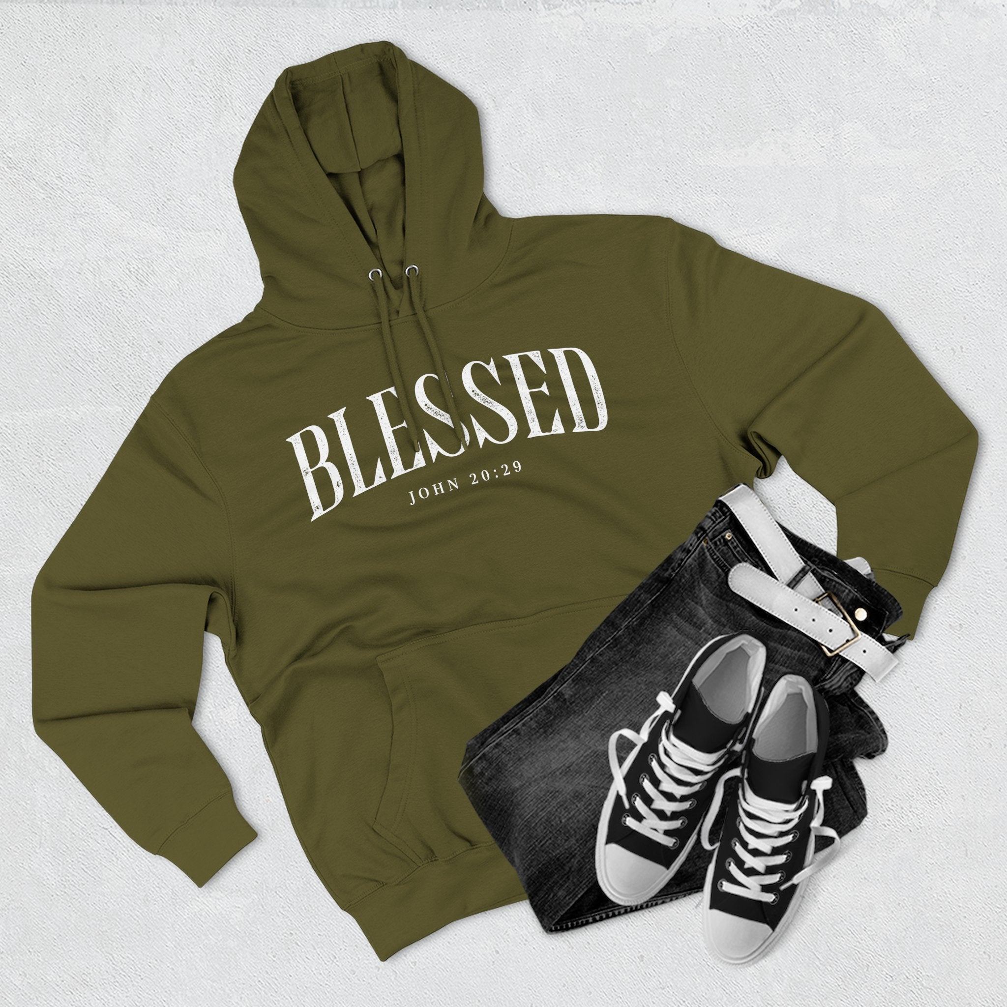 Blessed Fleece Hoodie — Cozy "BLESSED" Pullover for Faith & Everyday Comfort