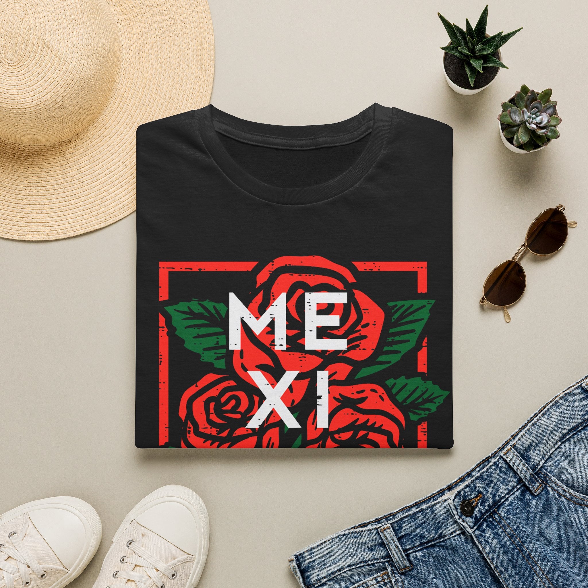 Mexicana Rose T-Shirt — Bold Floral Mexico Pride Tee