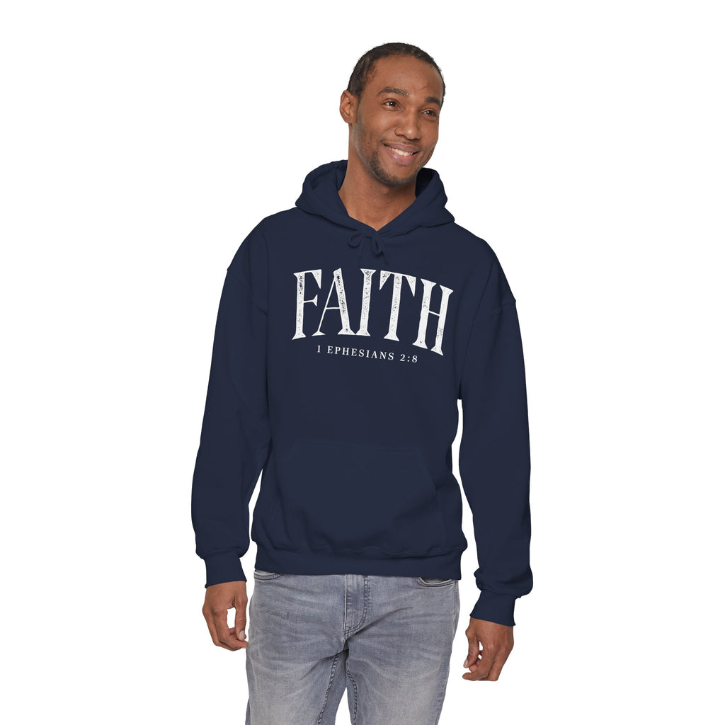 Faith Hoodie - Ephesians 2:8 Inspirational Christian Sweatshirt