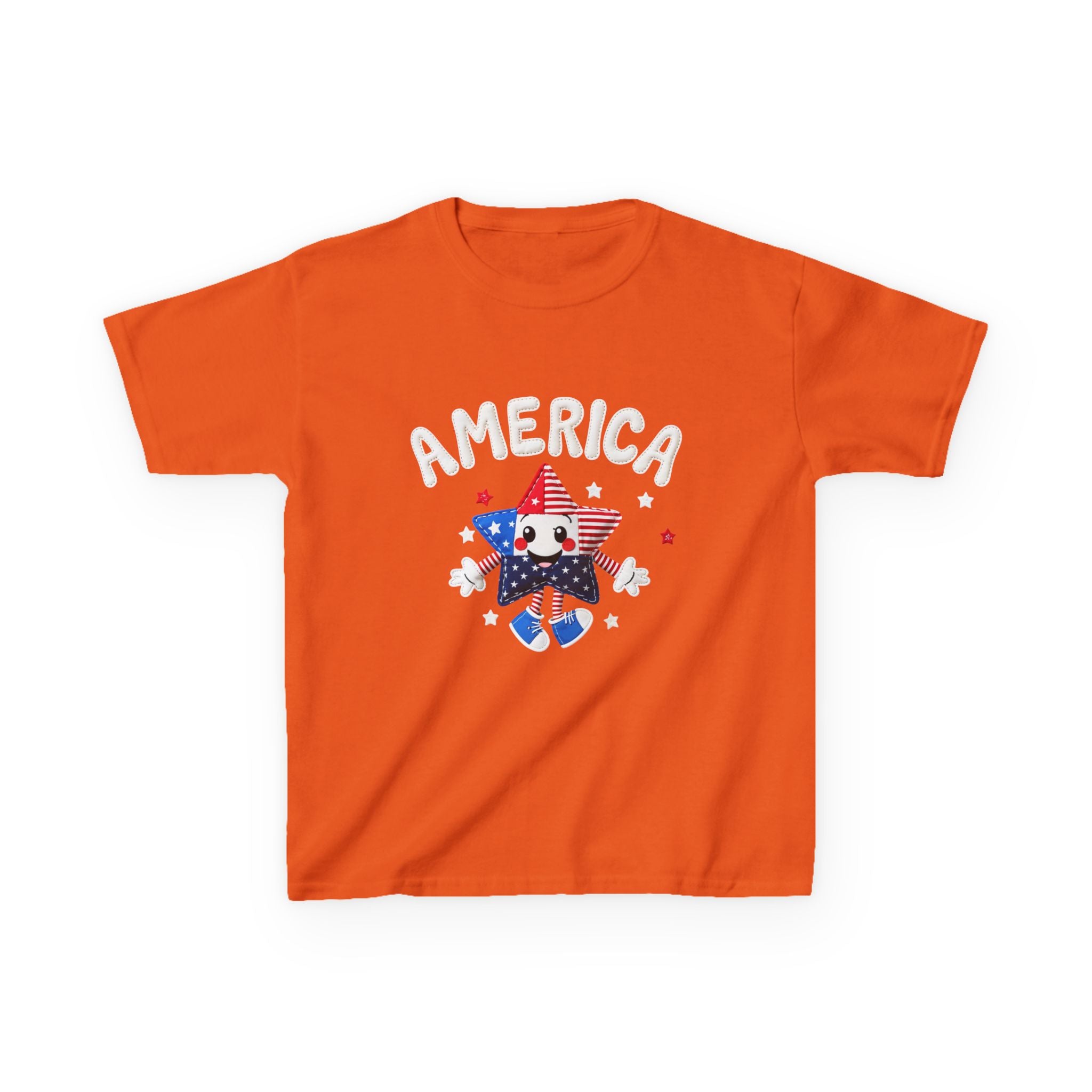 Kids Tee - Cute Patriotic Star 'America' Fourth of July Shirt