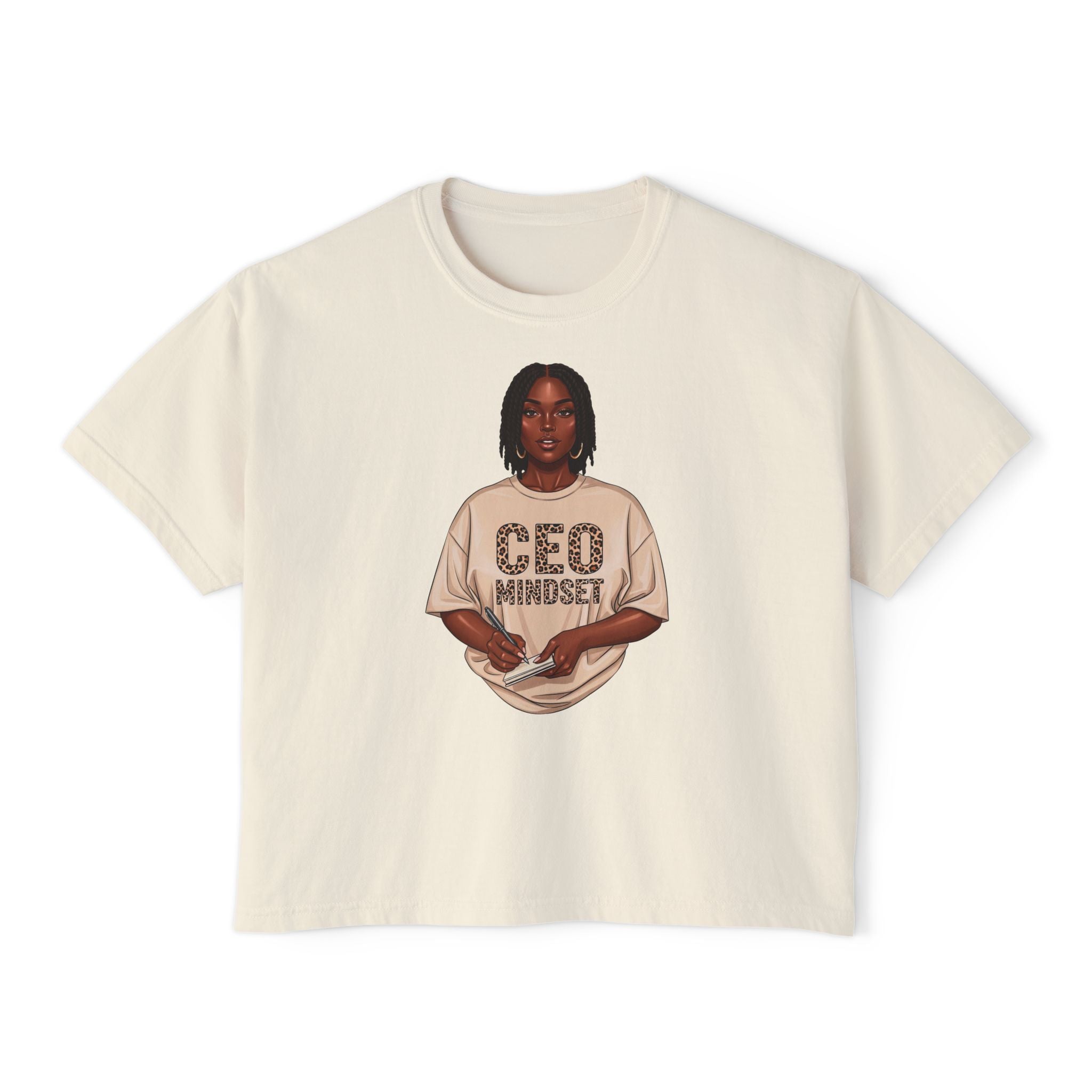 CEO Mindset Boxy Tee — Women's Empowerment Cropped T‑Shirt