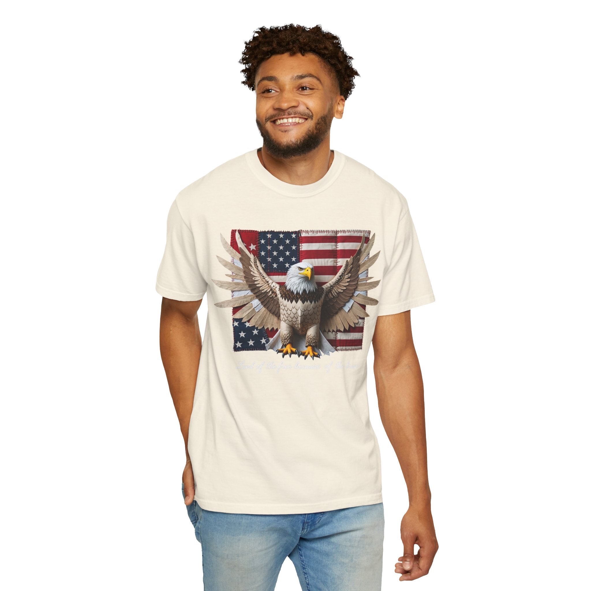 American Eagle Flag T-Shirt – Patriotic Bald Eagle Graphic Tee