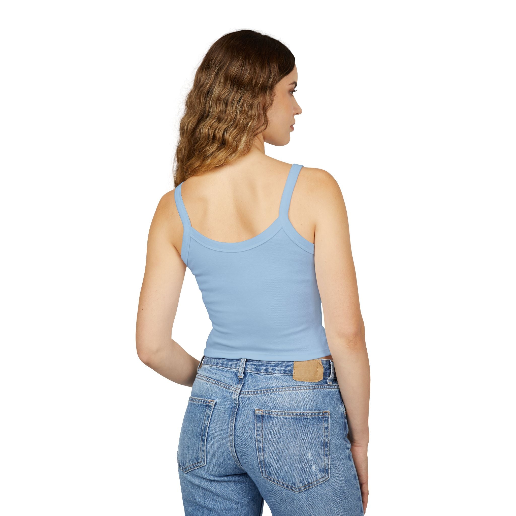 Mama Floral Crop Tank — Women's Spaghetti Strap 'MAMA' Graphic