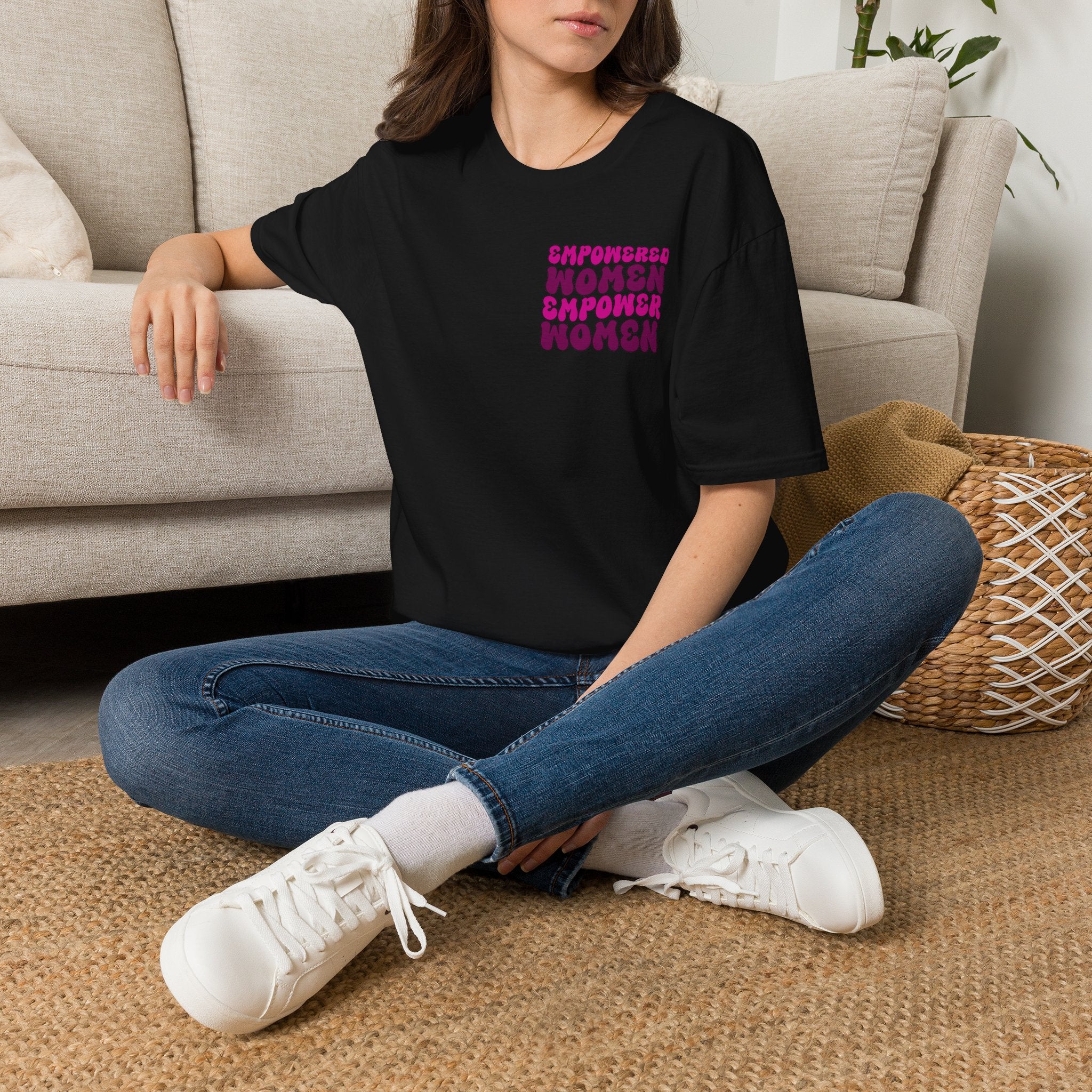 T-Shirt — Empowered Women Empower Women Retro Script Chest Design