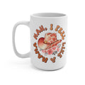 15oz Floral Peace Sign Mug – Vintage Vibe Floral Coffee Cup
