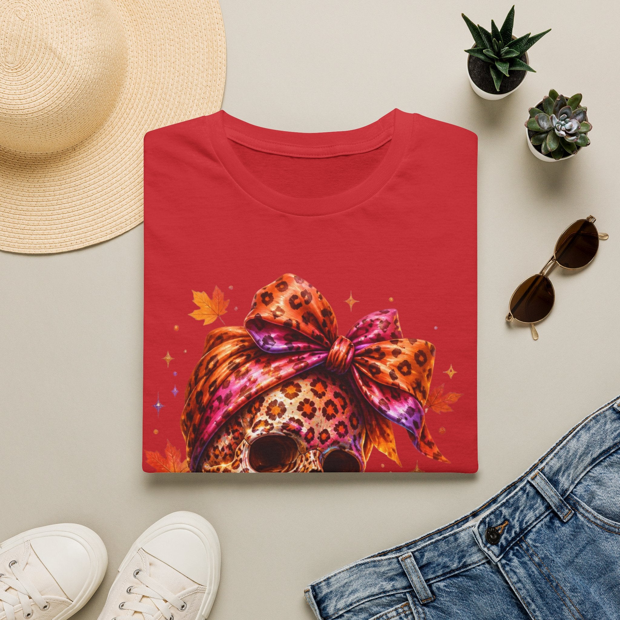 Spooky and Spicy Leopard Skull T-Shirt