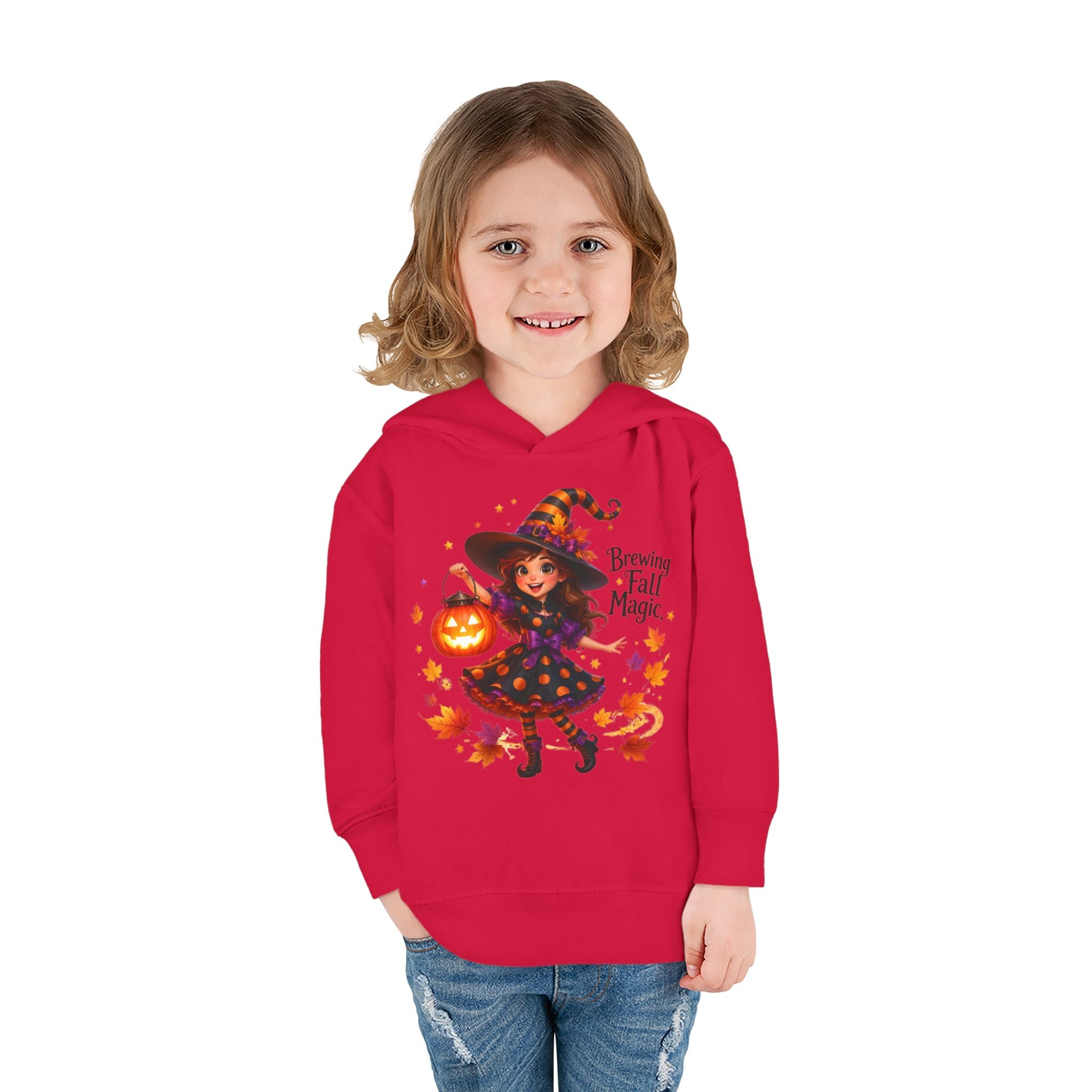 Toddler Hoodie — "Brewing Fall Magic" Halloween Witch Pullover