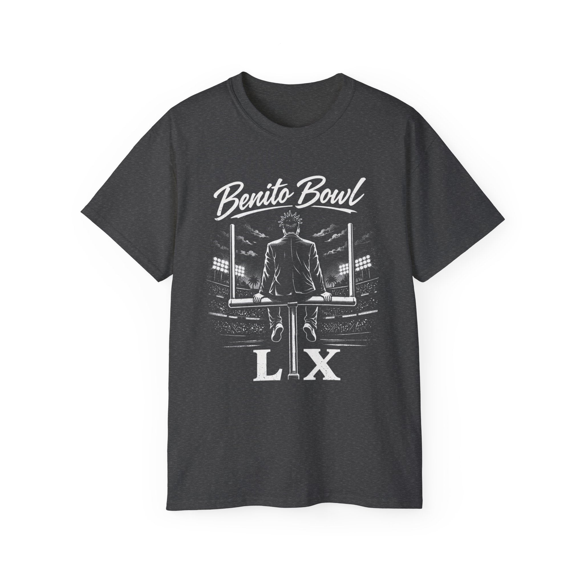 Benito Bowl LX Football T-Shirt — Vintage Stadium Coach Graphic Tee