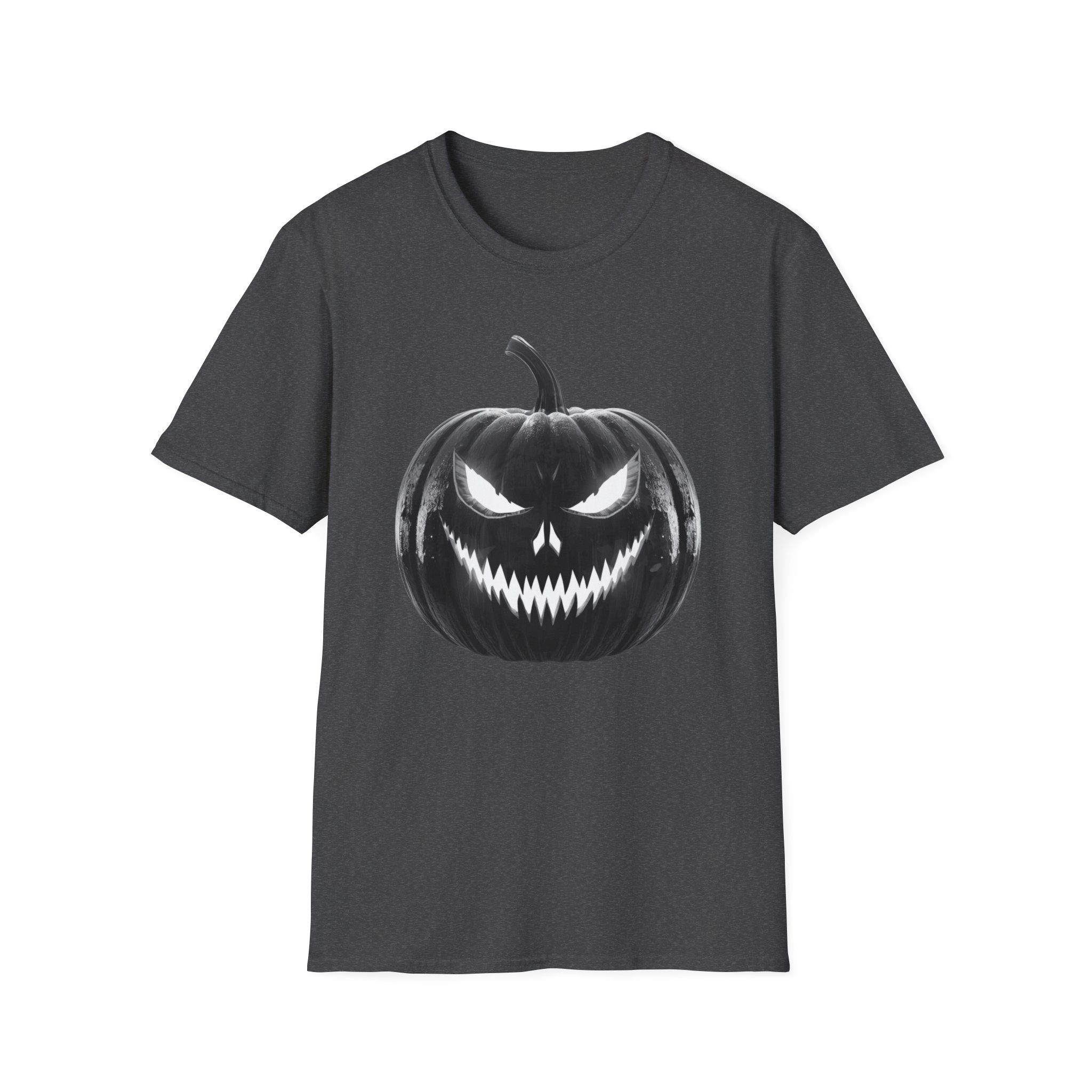 Halloween Jack-O'-Lantern T-Shirt — Spooky Black Pumpkin Graphic