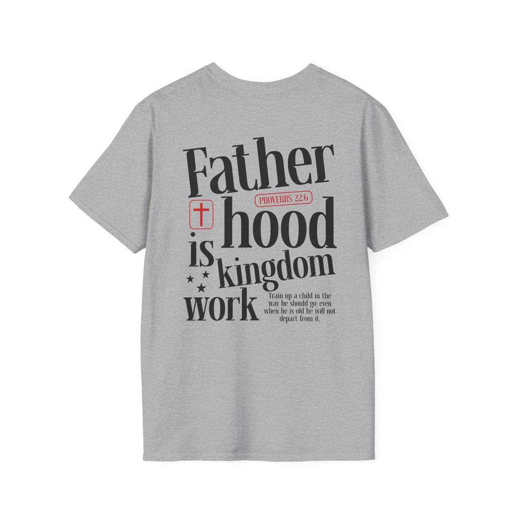 Fatherhood T-Shirt — Minimal 'Father + Hood' Dad Tee | New Dad Gift, Father’s Day