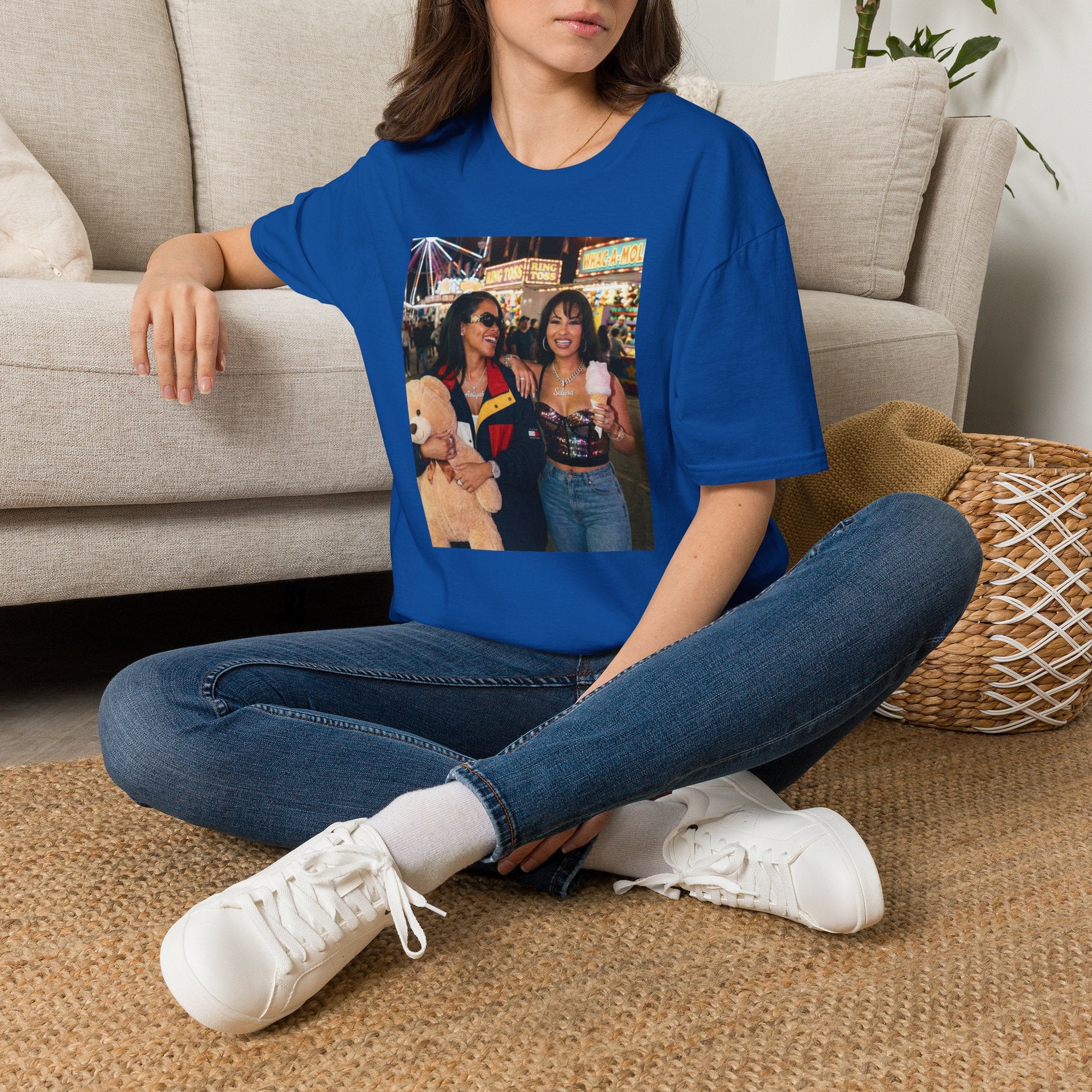 Photo Carnival T‑Shirt — Retro Fair Friends Tee (Cotton Graphic)