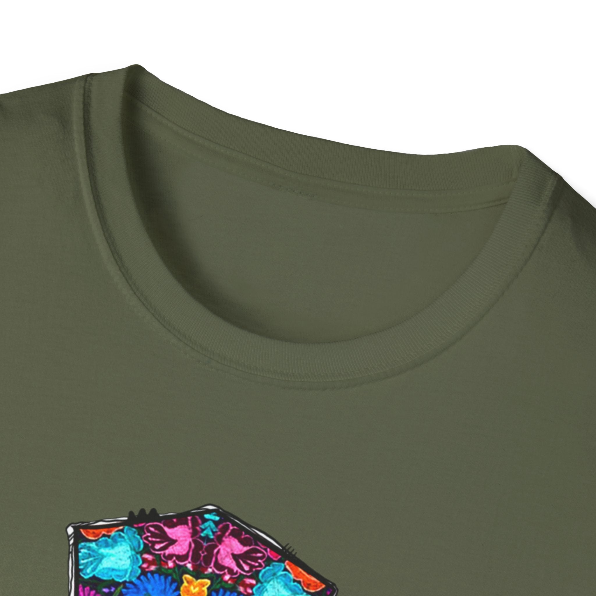Our Lady of Guadalupe Cross T-Shirt | Religious Mexican Folk Art