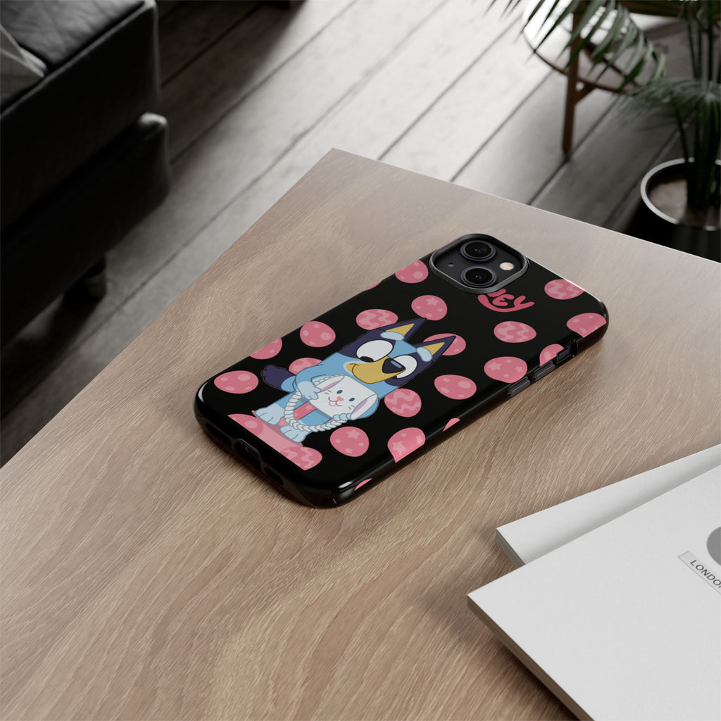 Bluey Holding Bunny phone case | Cute cartoon character phone case