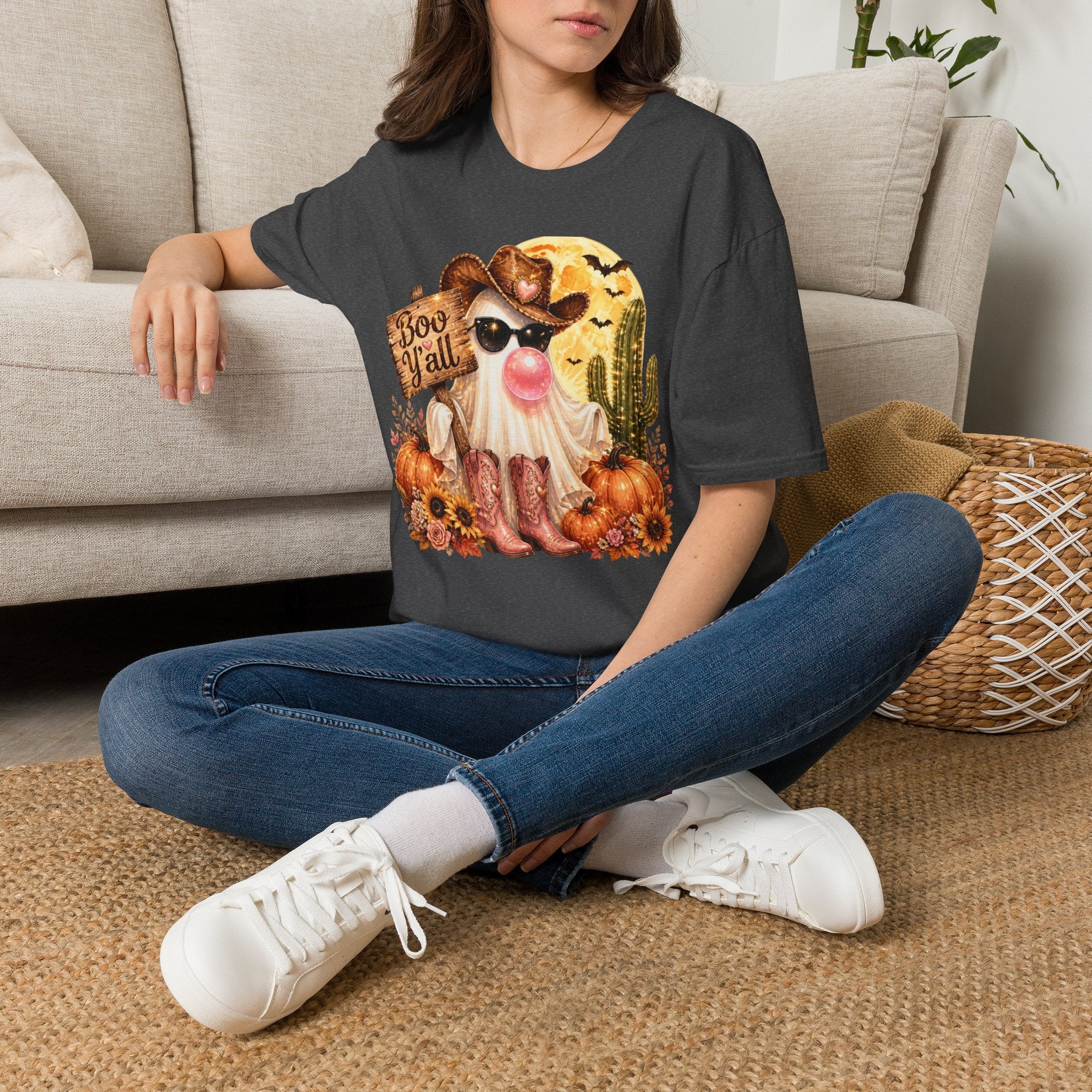 Halloween Gnome T-Shirt — 'Boo Y'all' Western Pumpkin Tee