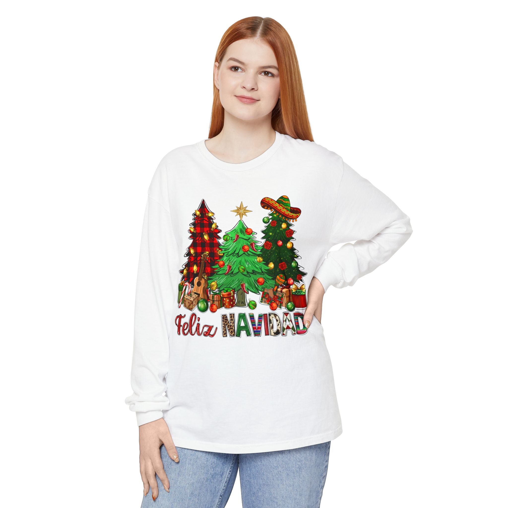 Feliz Navidad Christmas Long Sleeve Tee