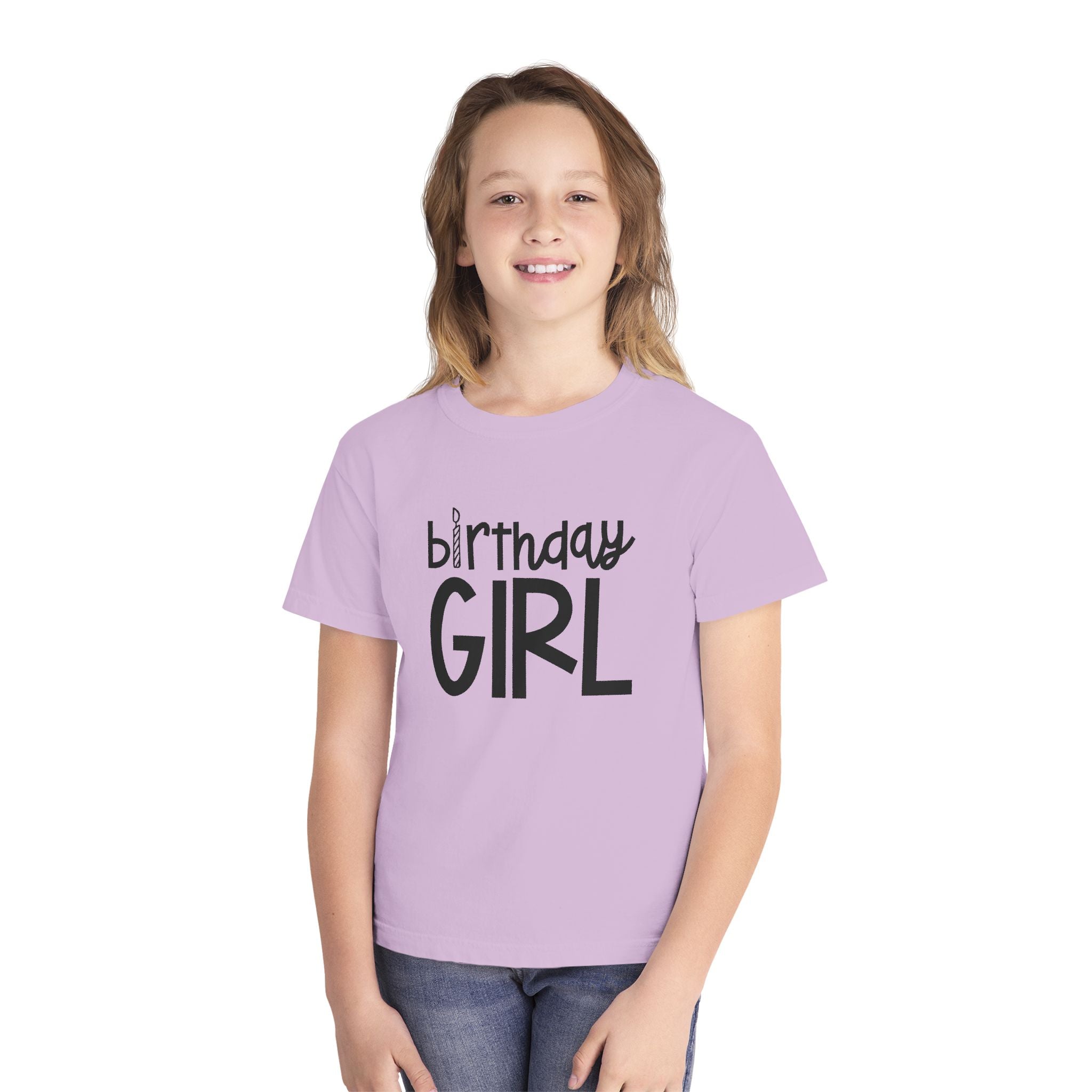 Birthday Girl Tee — Kids 4th Birthday Shirt with Pink Balloon Back Design