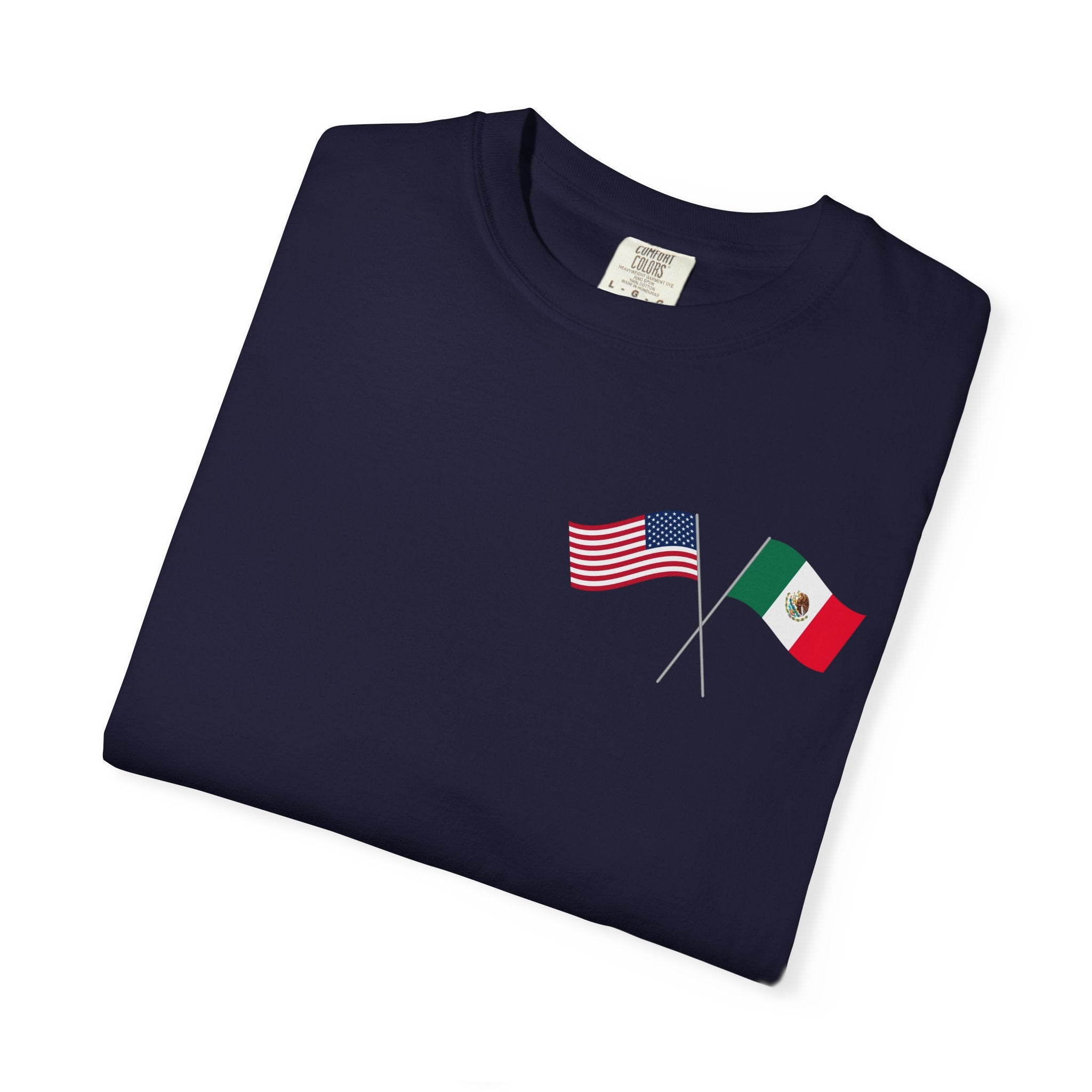 Rose Bouquet T-Shirt — Vintage Red & Blue Floral Back Graphic