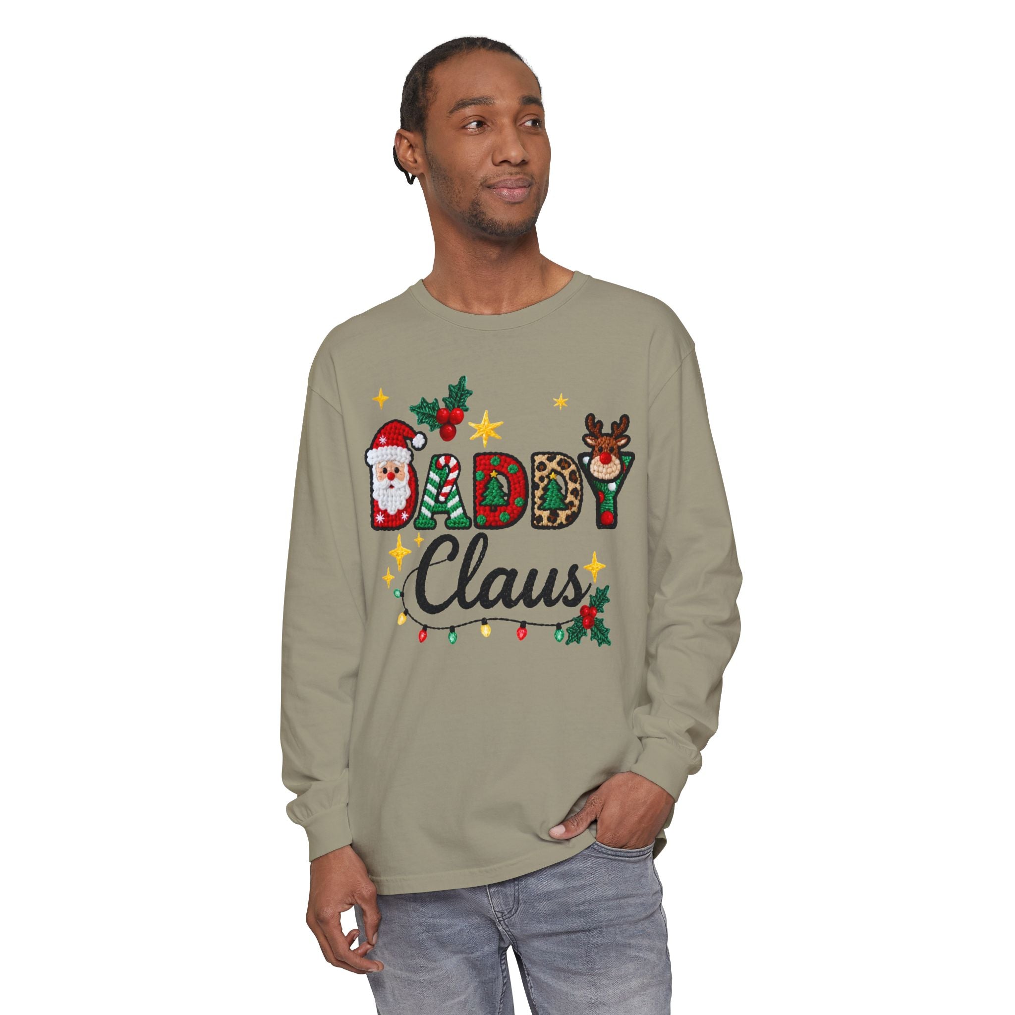 Daddy Claus Christmas Long Sleeve Tee
