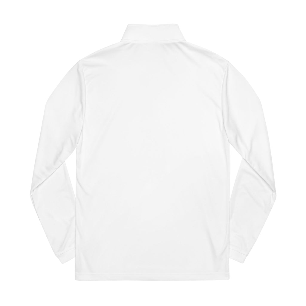 MAMA distressed block letters Quarter-Zip Pullover | Embroidered chest logo