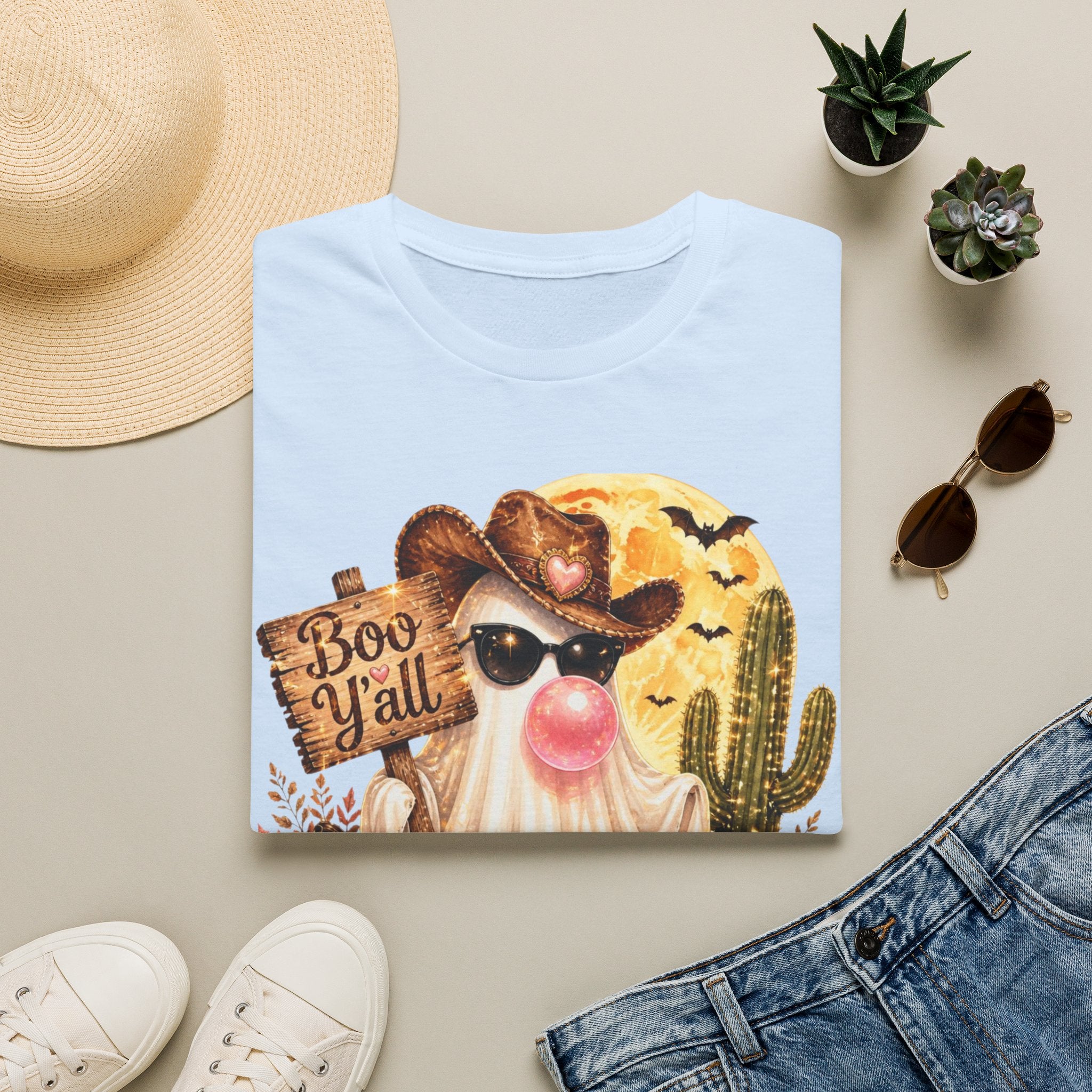 Halloween Gnome T-Shirt — 'Boo Y'all' Western Pumpkin Tee