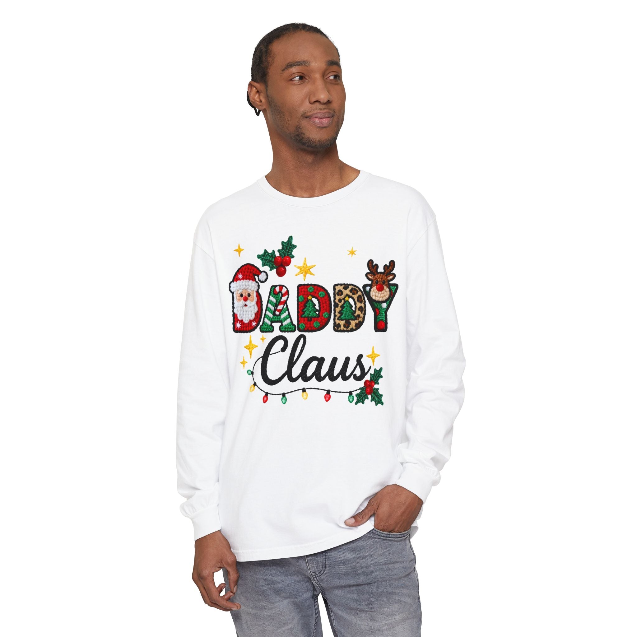 Daddy Claus Christmas Long Sleeve Tee