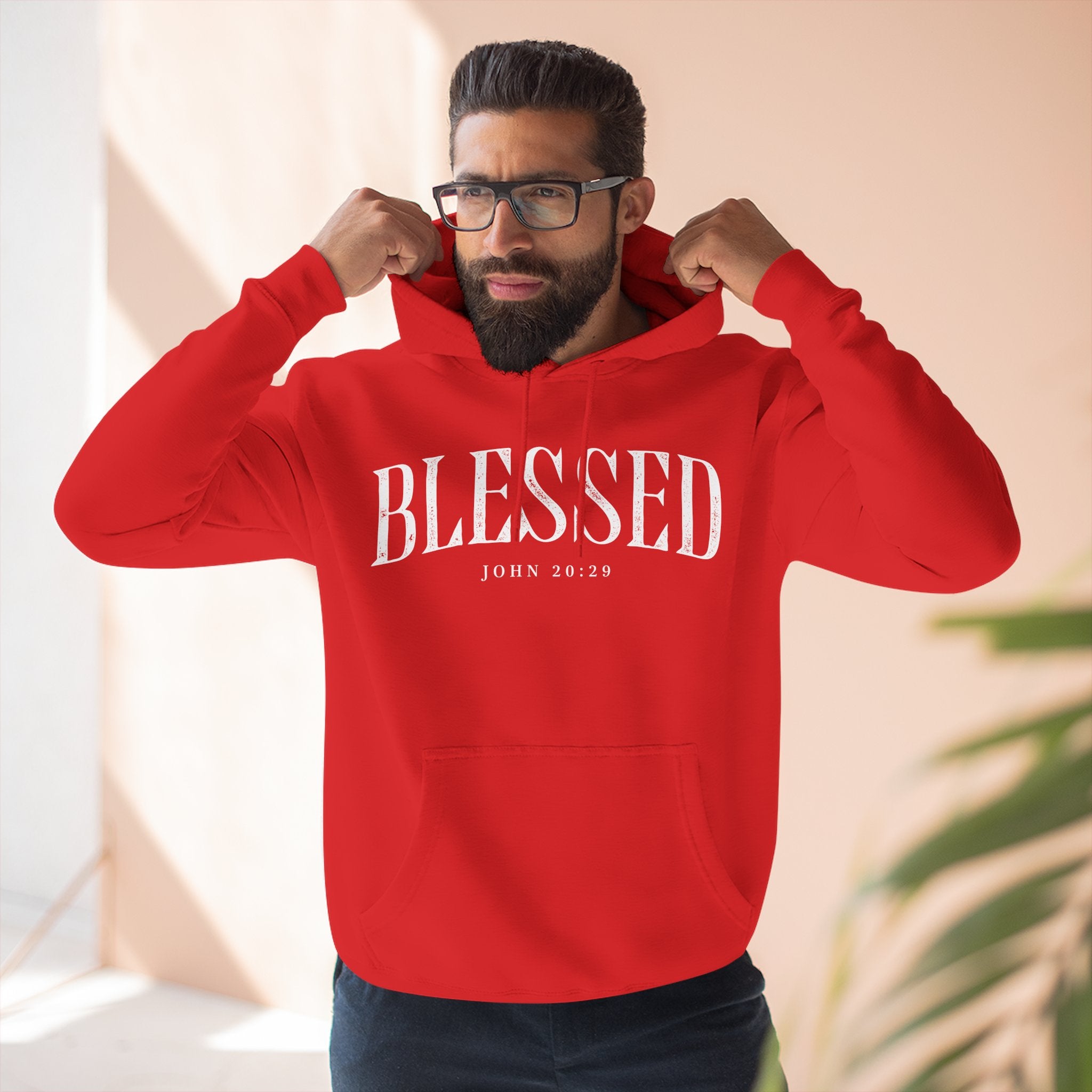Blessed Fleece Hoodie — Cozy "BLESSED" Pullover for Faith & Everyday Comfort