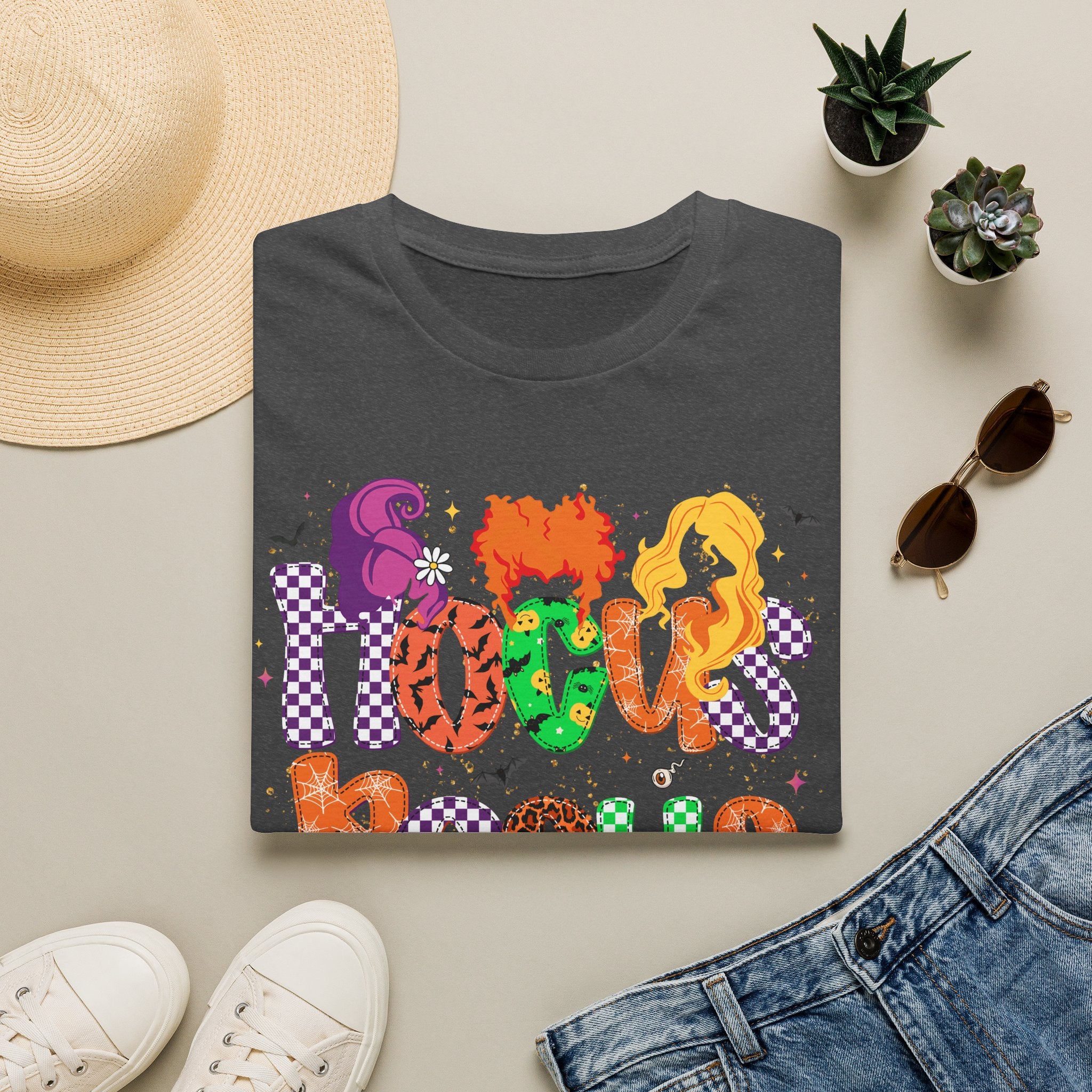 Hocus Pocus Halloween T‑Shirt — Colorful Witch Sisters Movie Tribute