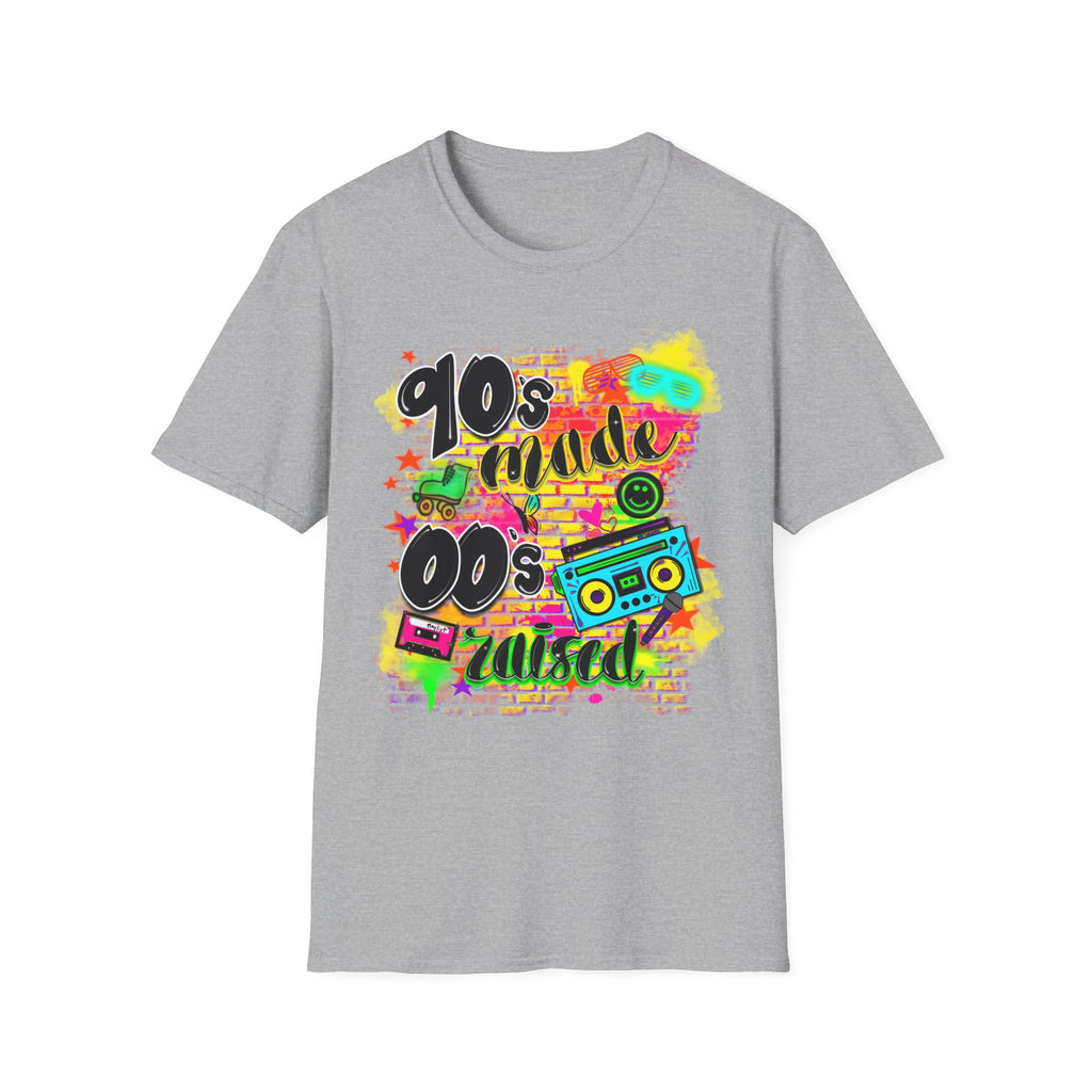 90s Vibes T-Shirt — '90s Made, 00s Raised' Retro Graffiti Tee