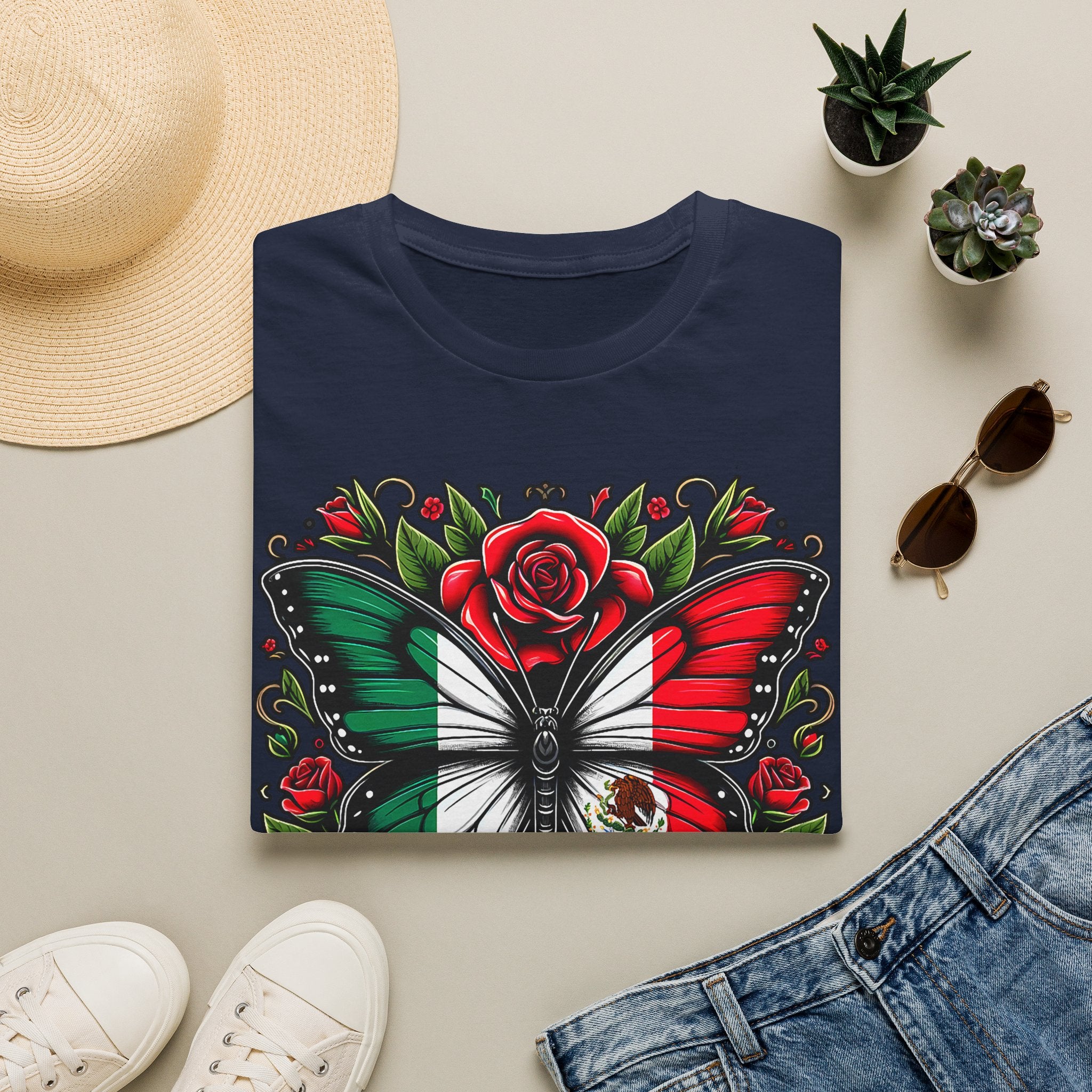 Mexican Flag Butterfly T-Shirt — Rose & Eagle Graphic Tee