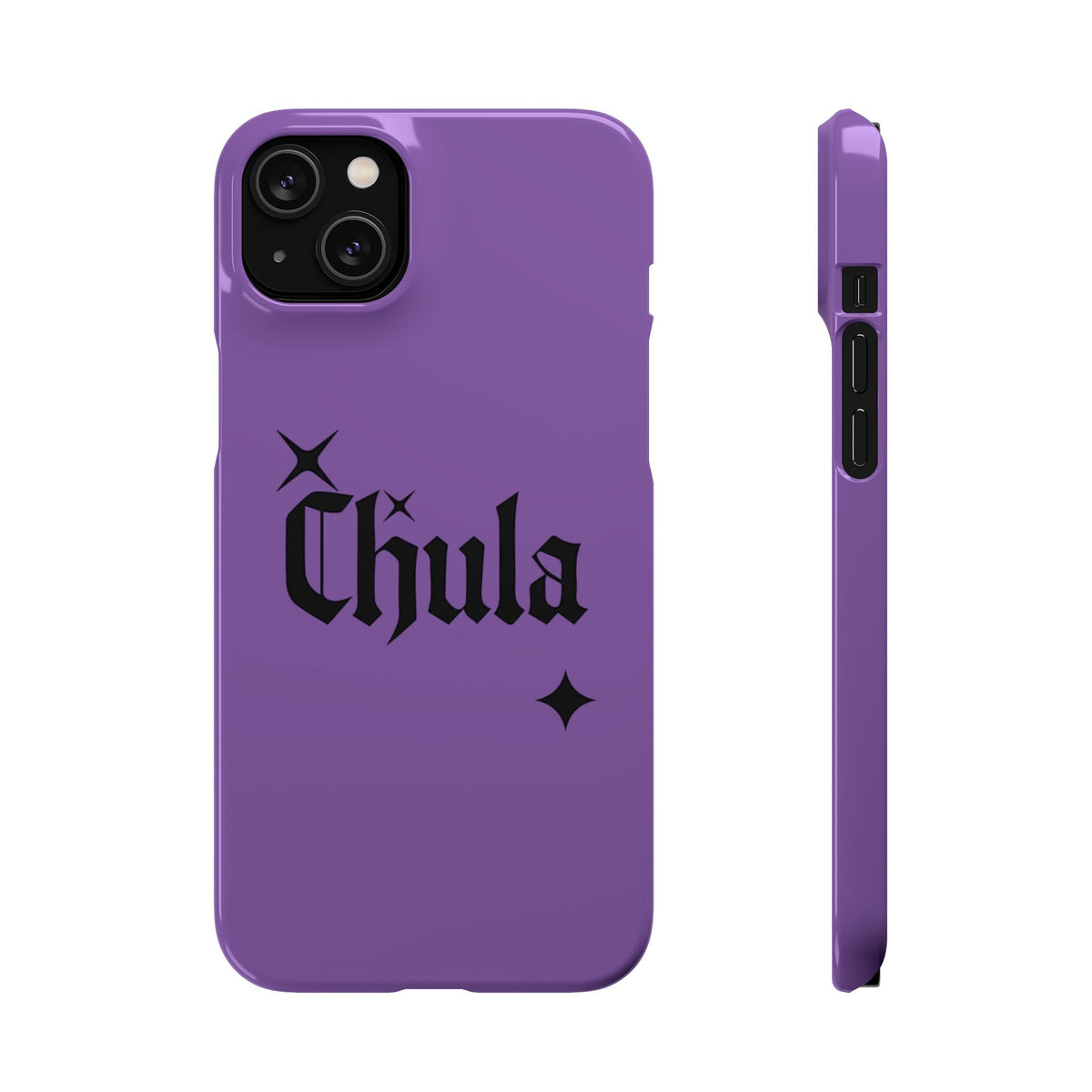 Chula Gothic Script Phone Case | Purple Snap Case