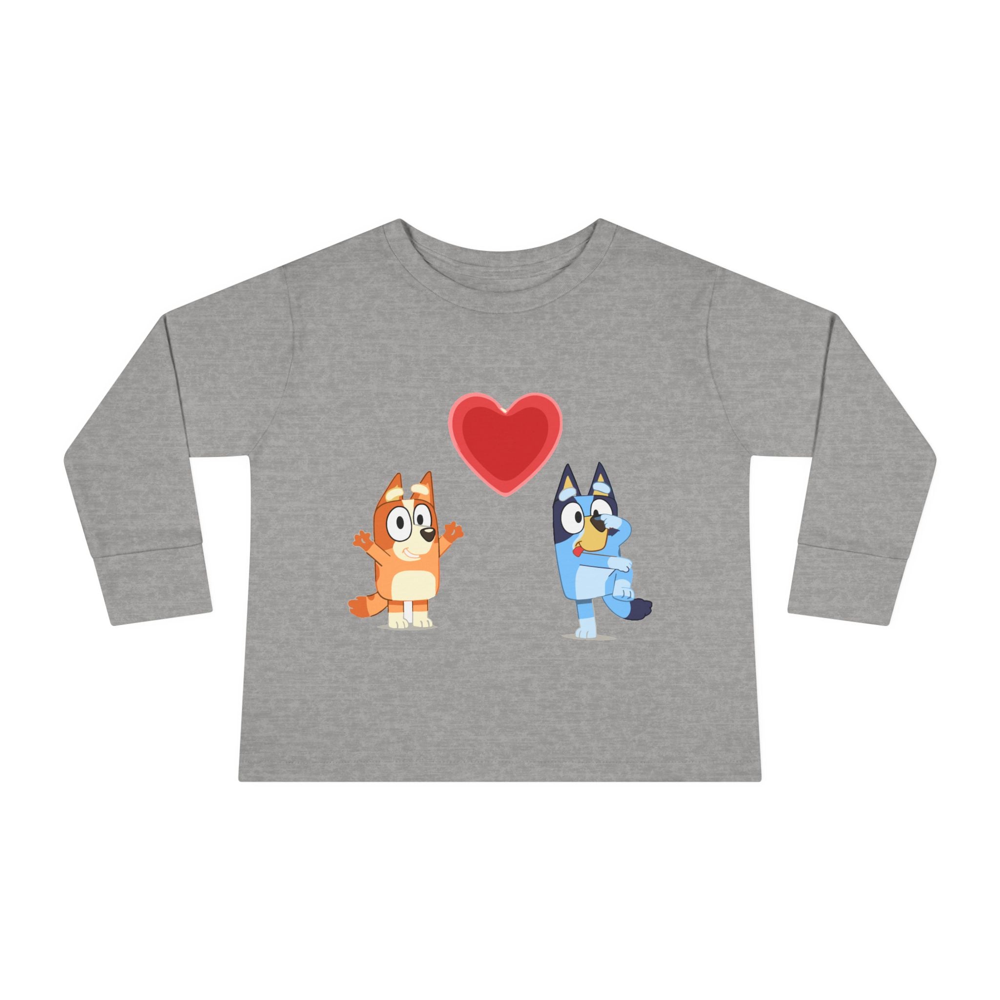 Bluey & Bingo Heart Toddler Long Sleeve Tee