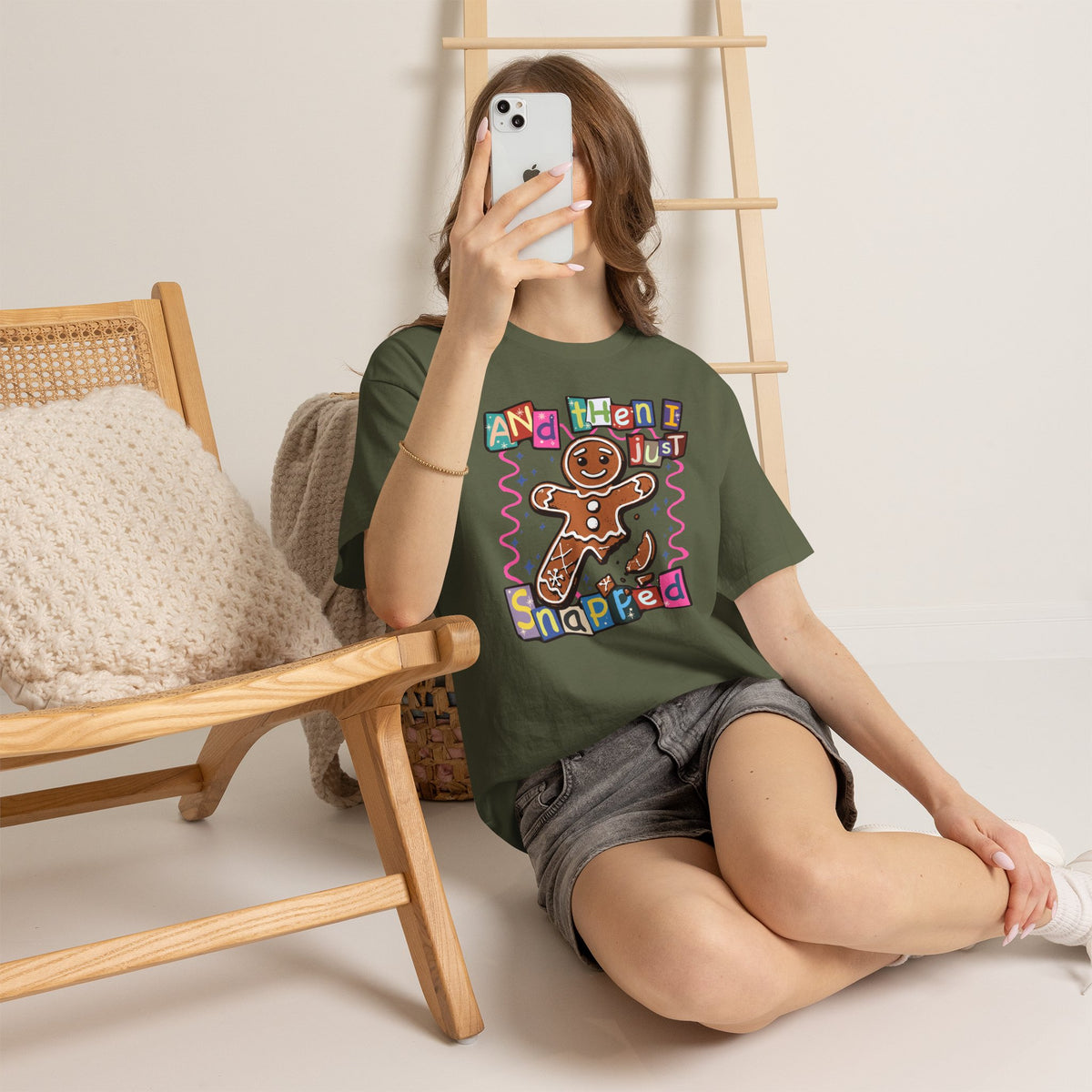 Gingerbread Cookie 'And Then I Just Snapped' Graphic Tee