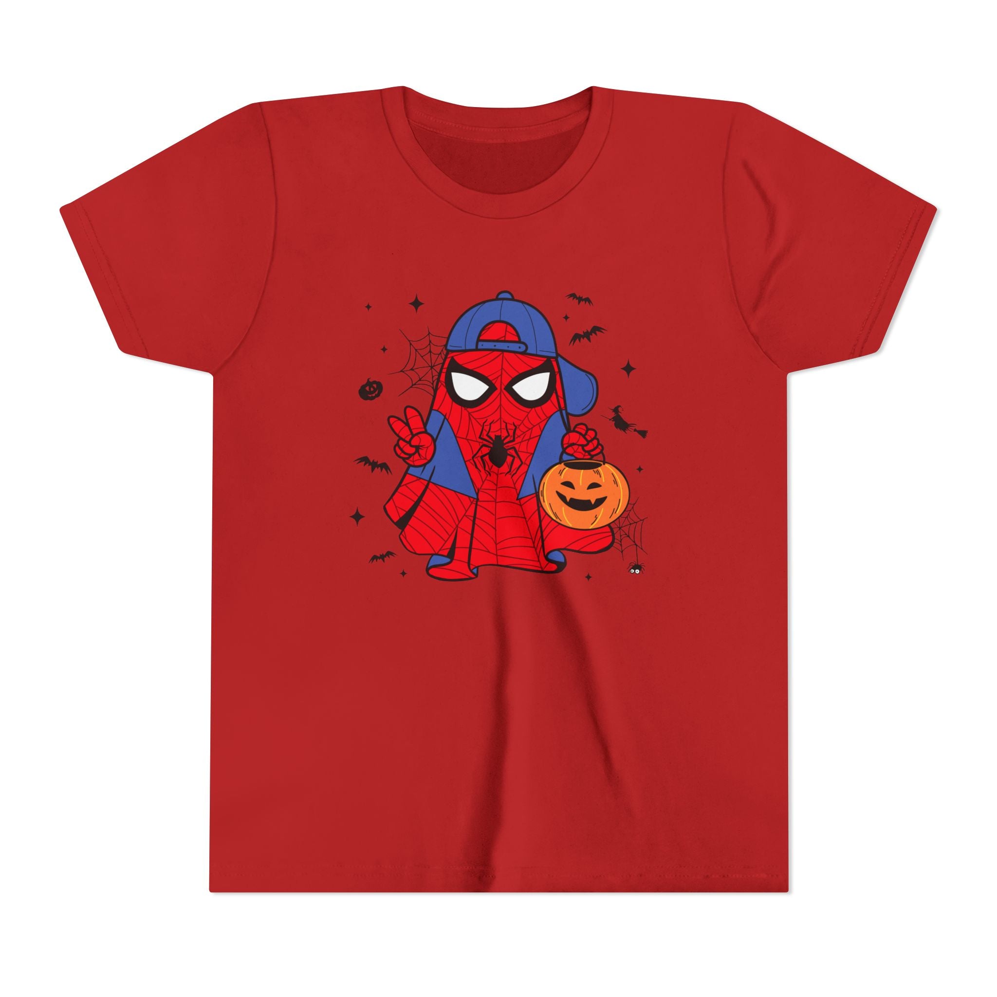 Kids Halloween Spider Superhero Tee – Cute Trick-or-Treat Pumpkin Design