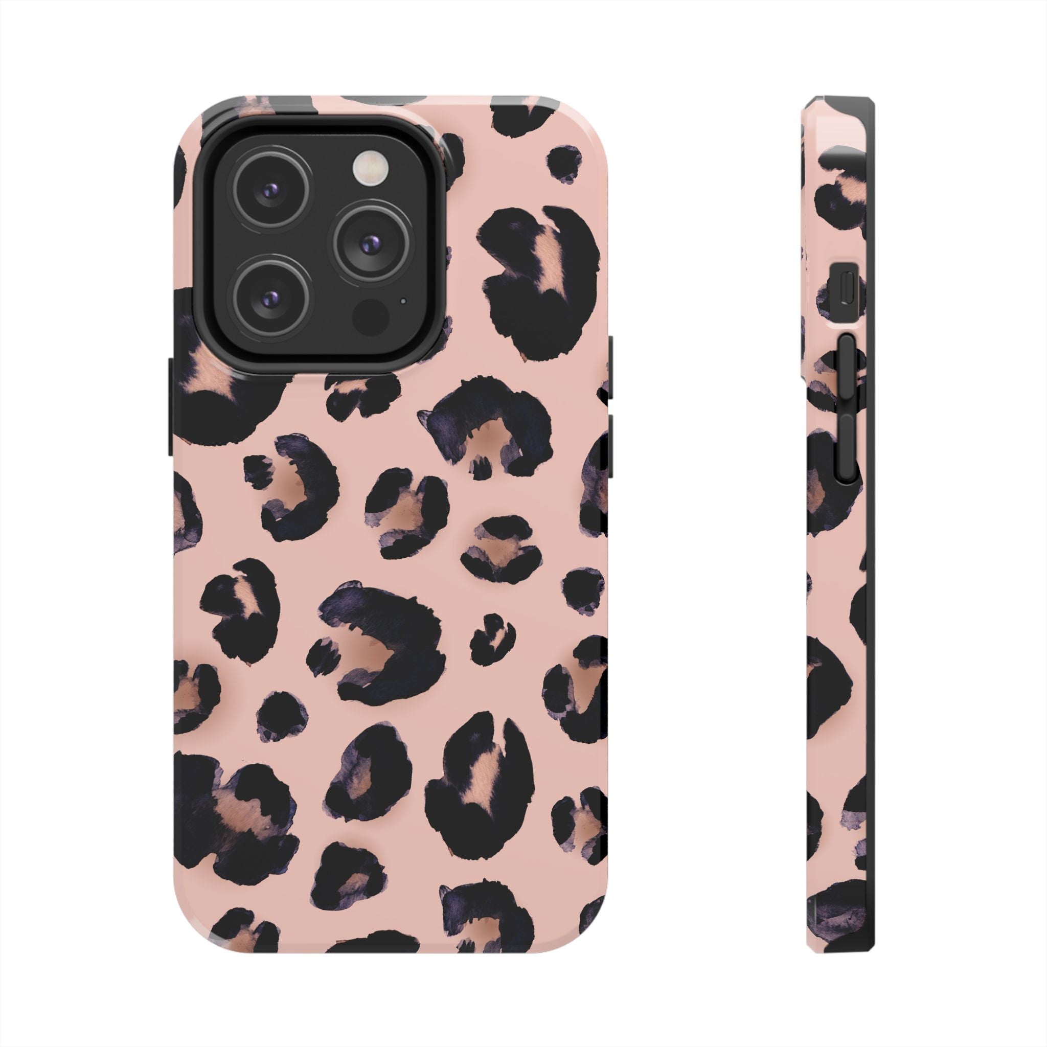Leopard Print Tough Phone Case — Pink Animal Print Protective Cover
