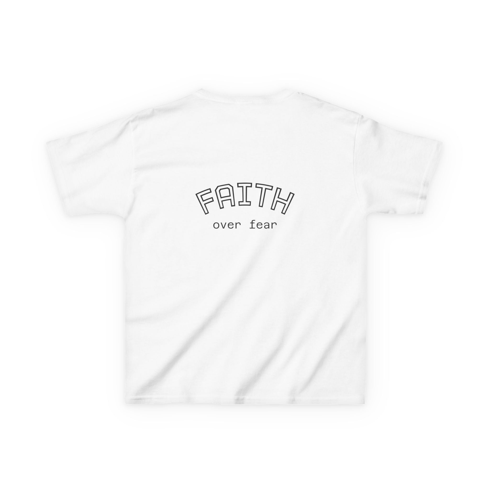 Faith Over Fear Kids T-Shirt | Christian Typography Tee
