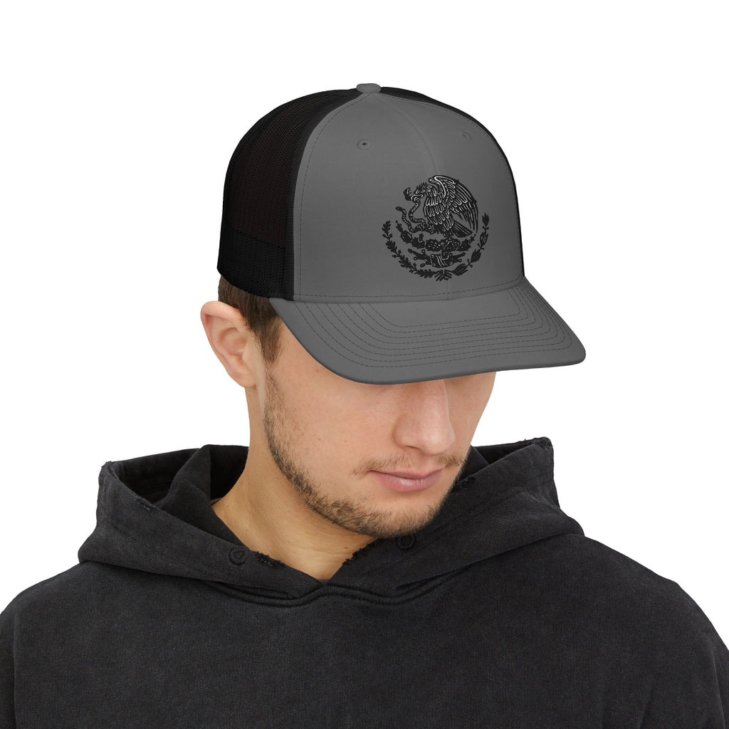 Mexican Eagle Snapback Trucker Hat — Embroidered Águila Mexicana Mesh Cap