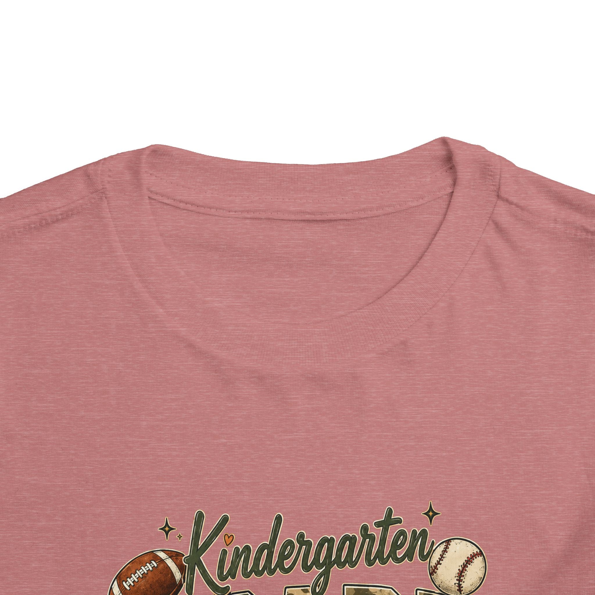 Kindergarten Grade Toddler Tee — Cute Back-to-School Football & Backpack Shirt