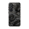 Black Glitter Kiss Phone Case — Sparkling Lip Print Protective Cover