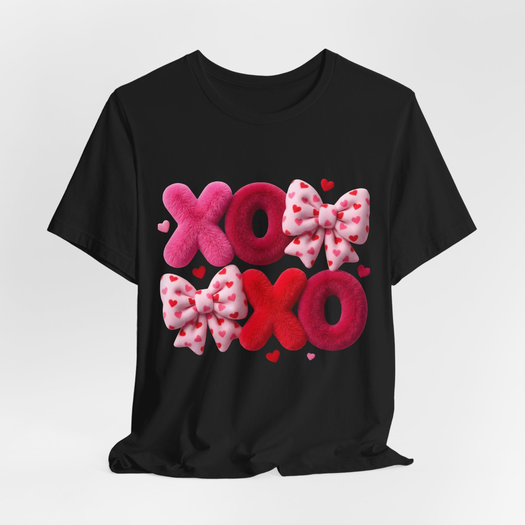 XOXO Bow Hearts T-Shirt | Love Scribble Back Tee