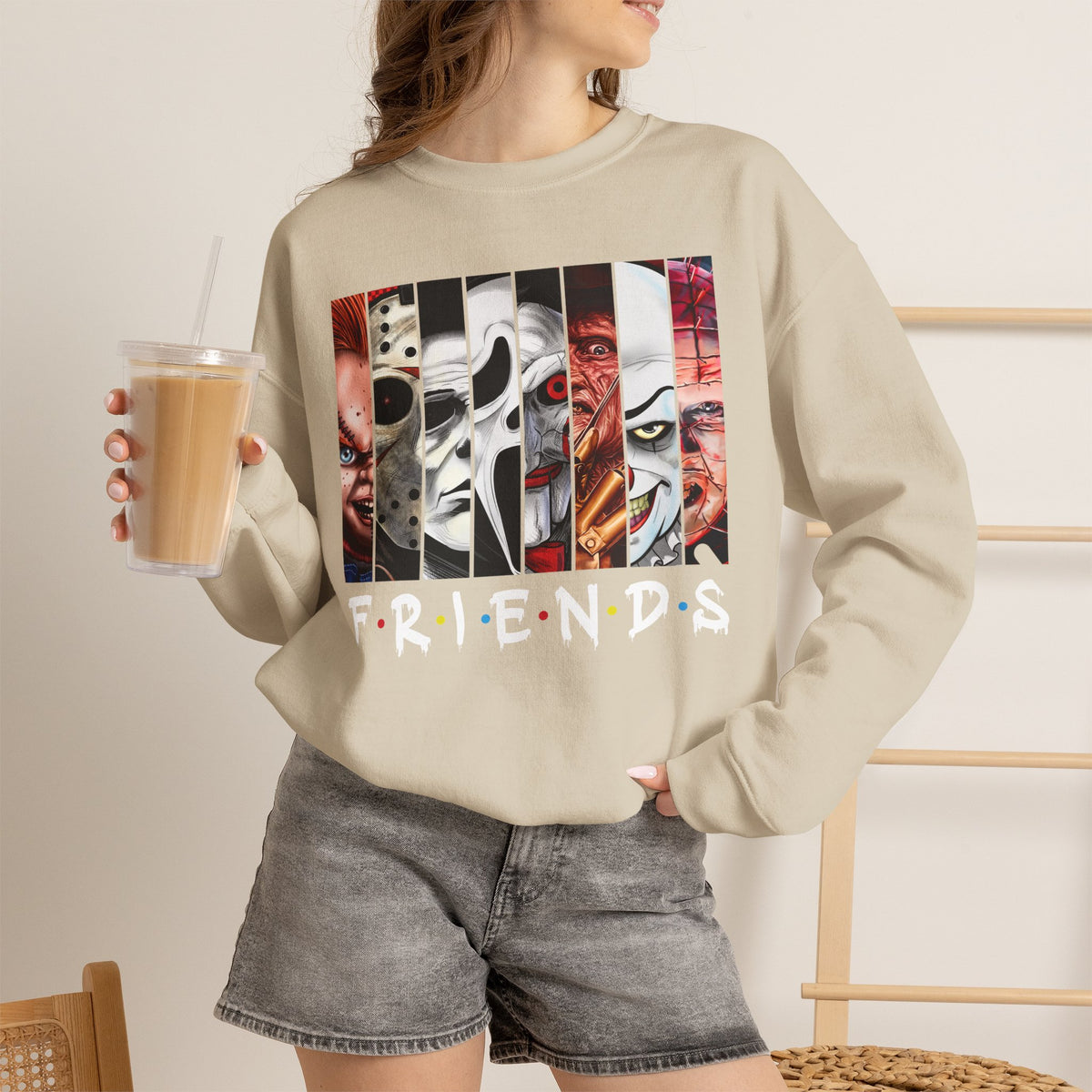 Horror Icons "Friends" Crewneck Sweatshirt